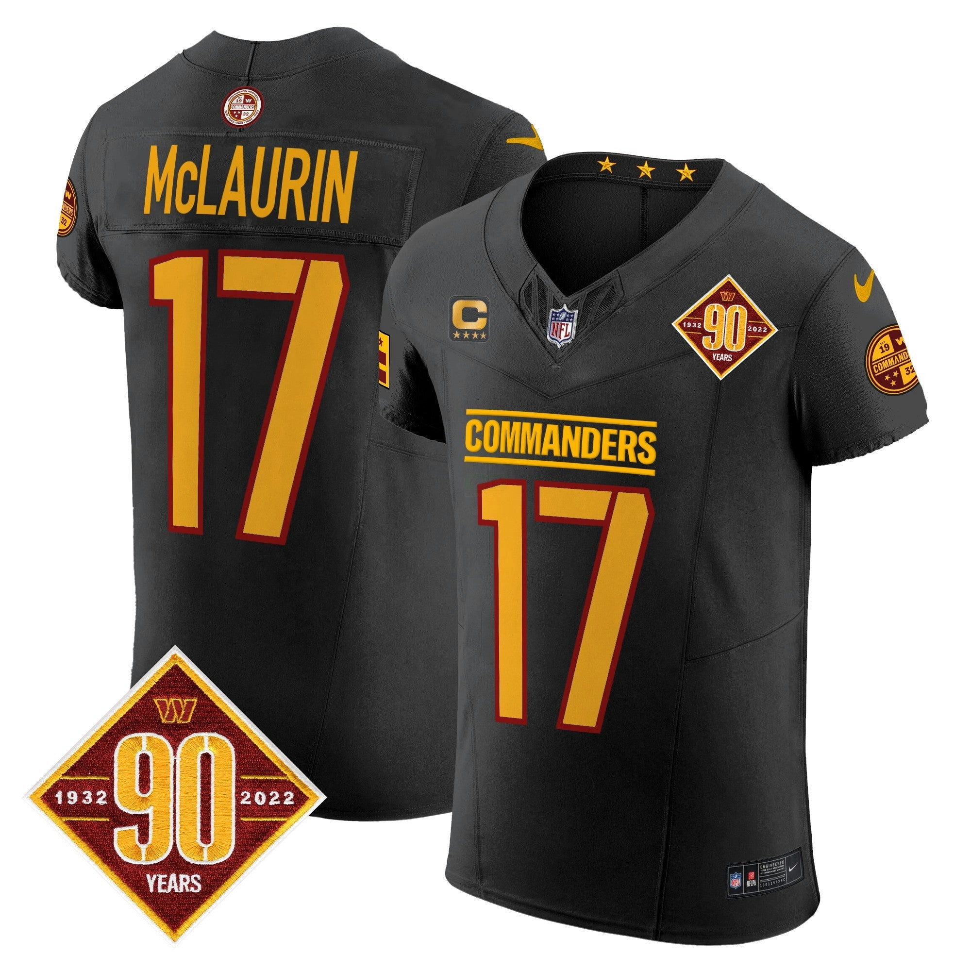 Camisa NFL Men’s Washington 90th Anniversary Patch Vapor Elite Jersey
