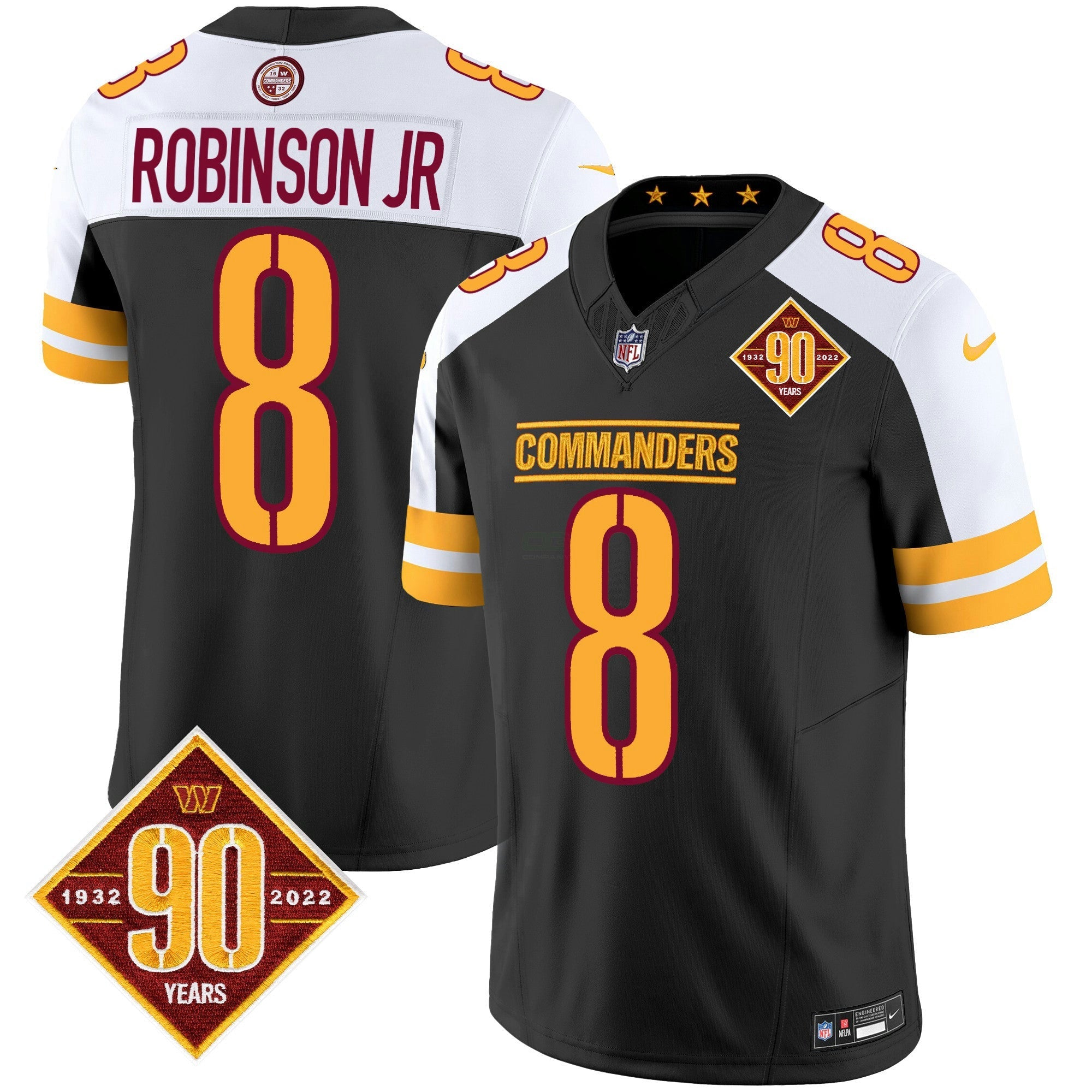Camisa NFL Men’s Washington 90th Anniversary Patch Vapor Jersey V2