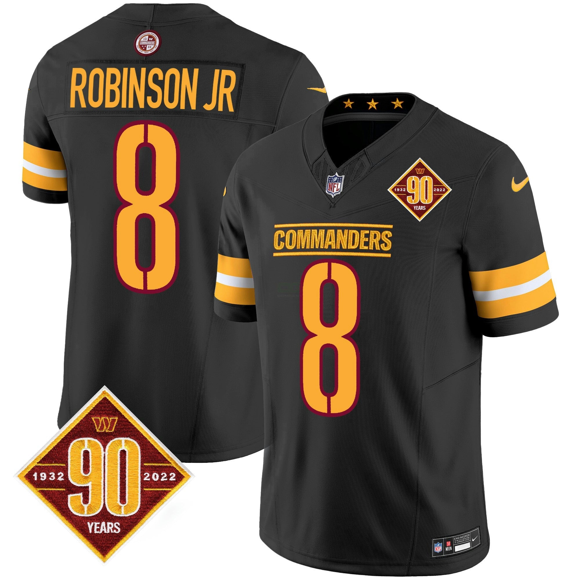 Camisa NFL Men’s Washington 90th Anniversary Patch Vapor Jersey V2