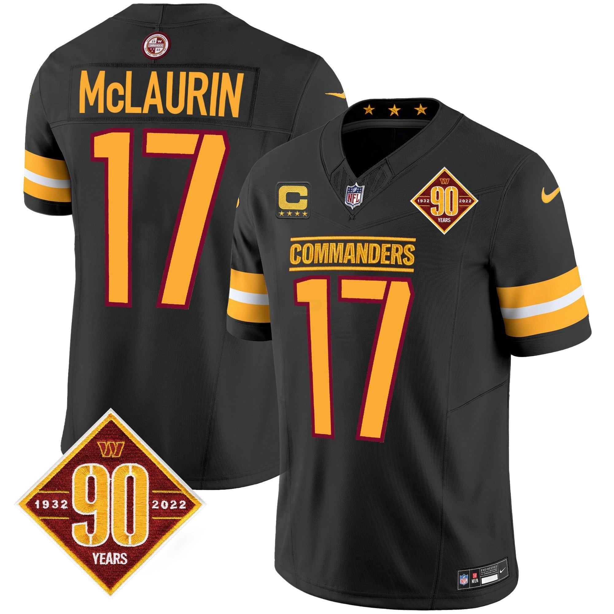 Camisa NFL Men’s Washington 90th Anniversary Patch Vapor Jersey V2