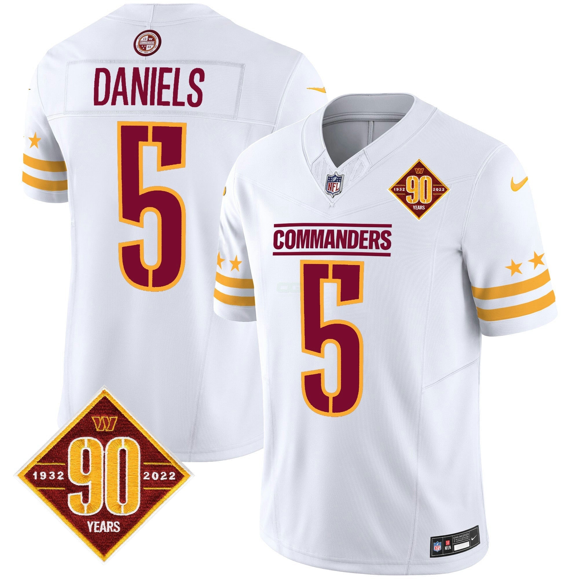 Camisa NFL Men’s Washington 90th Anniversary Patch Vapor Limited Jersey
