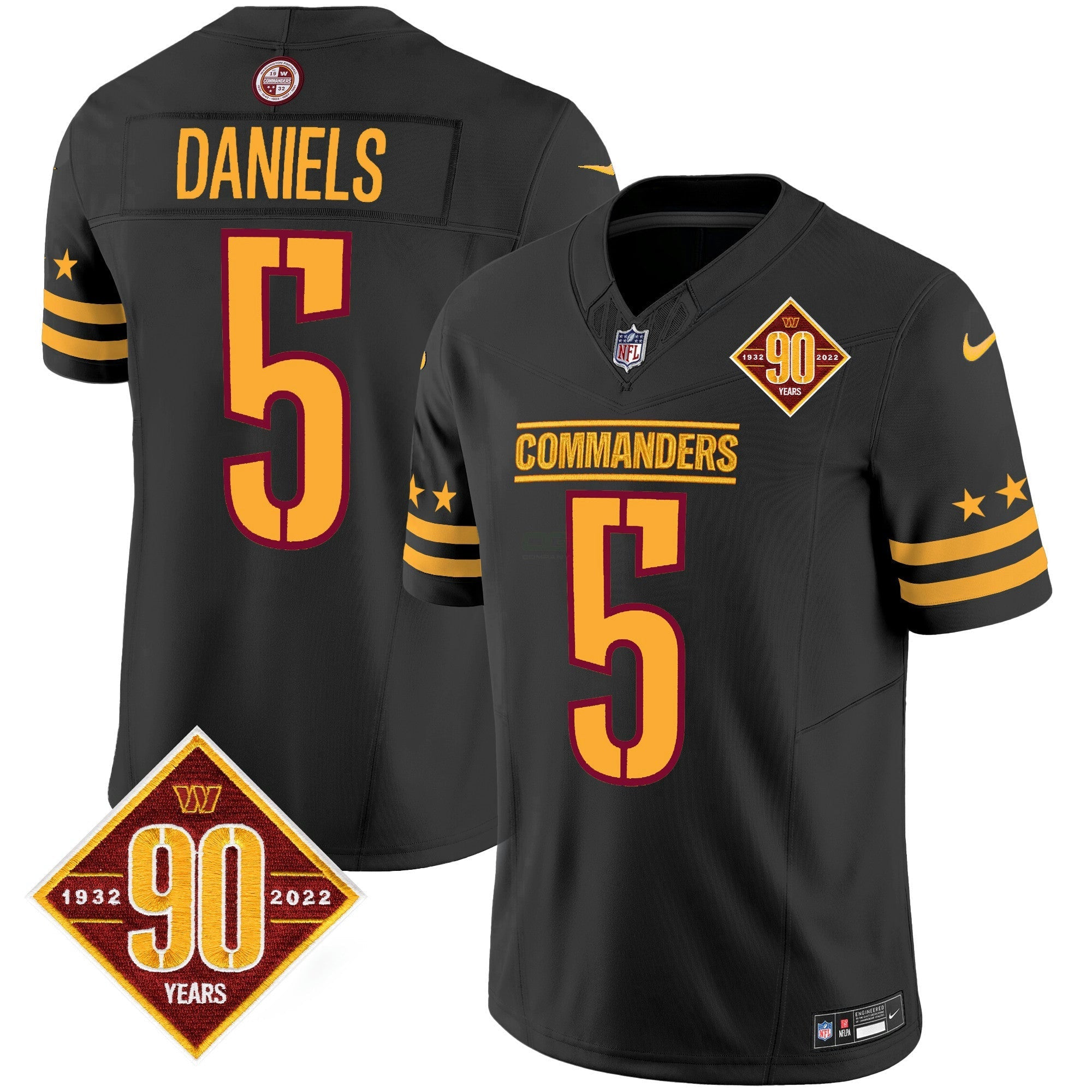 Camisa NFL Men’s Washington 90th Anniversary Patch Vapor Limited Jersey