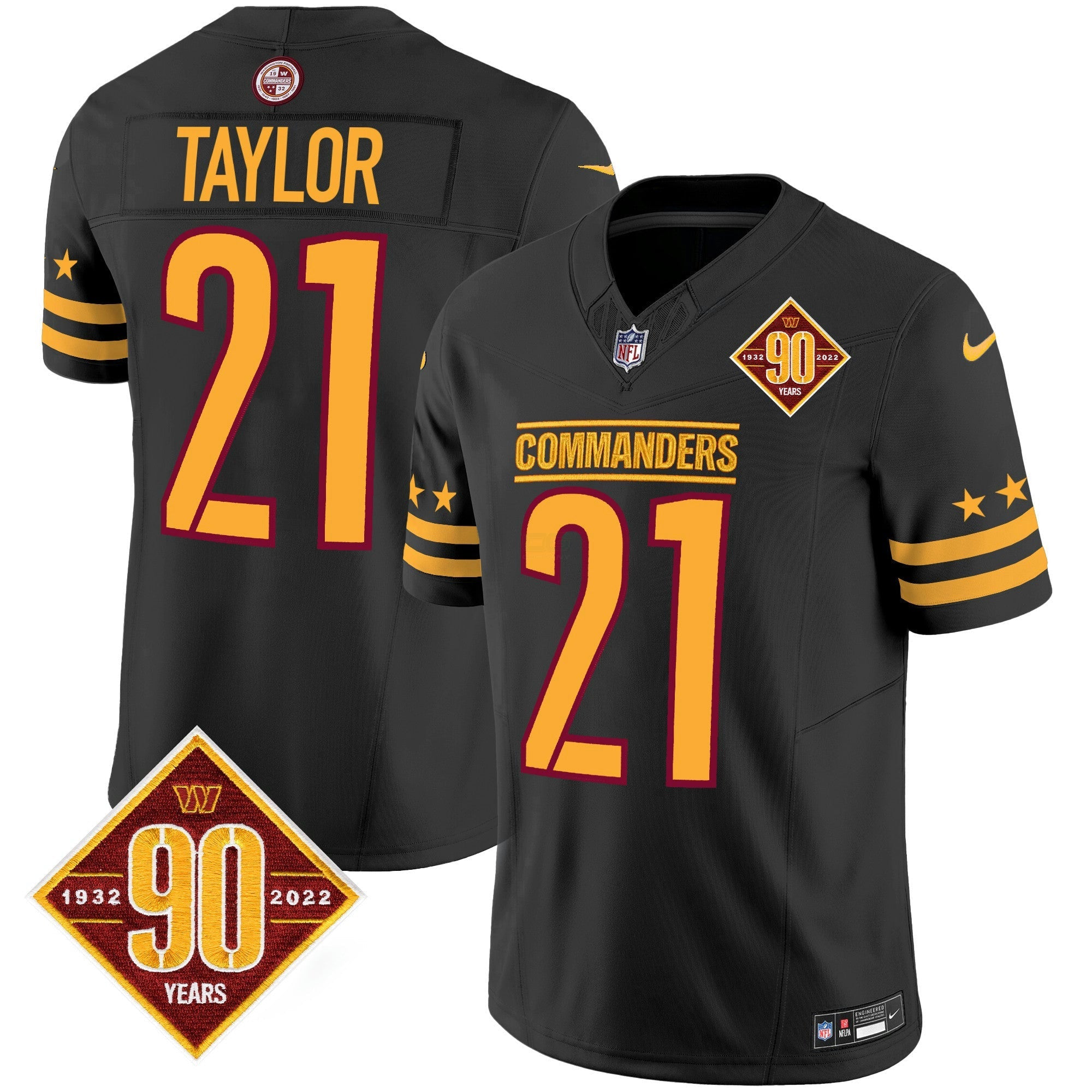 Camisa NFL Men’s Washington 90th Anniversary Patch Vapor Limited Jersey