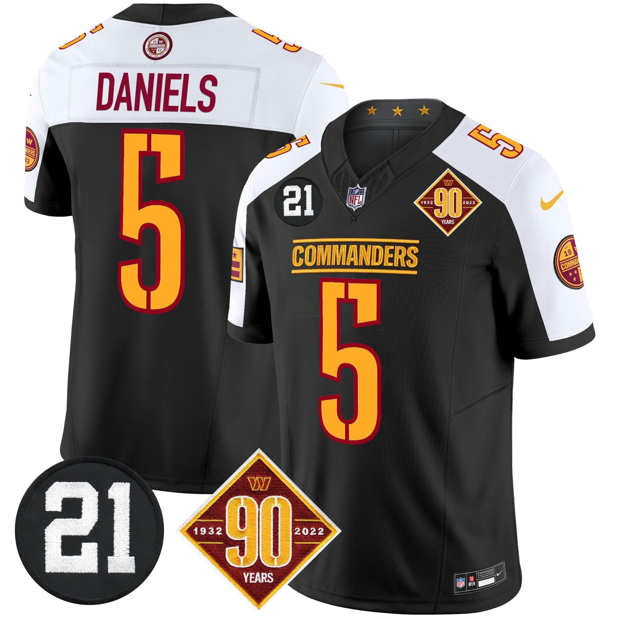 Camisa NFL Men’s Washington 90th & Sean Taylor Patch Vapor Limited Jersey