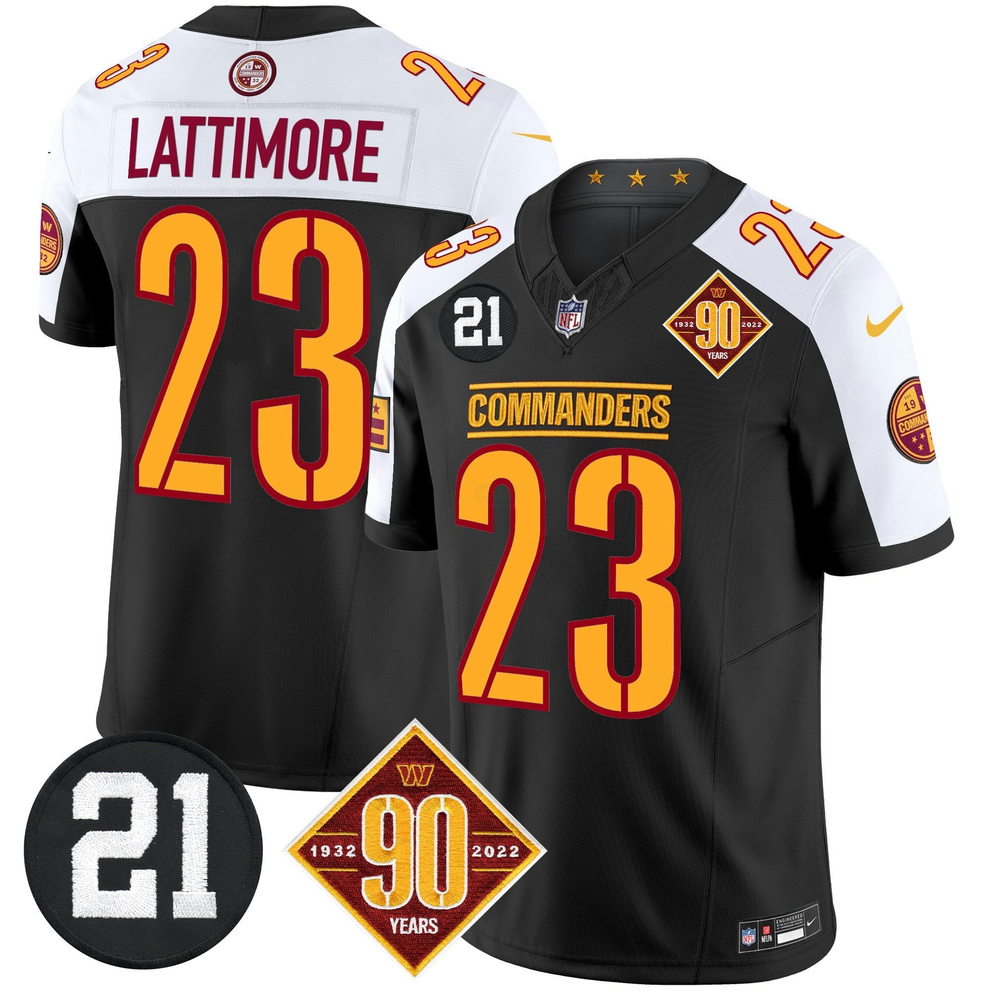 Camisa NFL Men’s Washington 90th & Sean Taylor Patch Vapor Limited Jersey