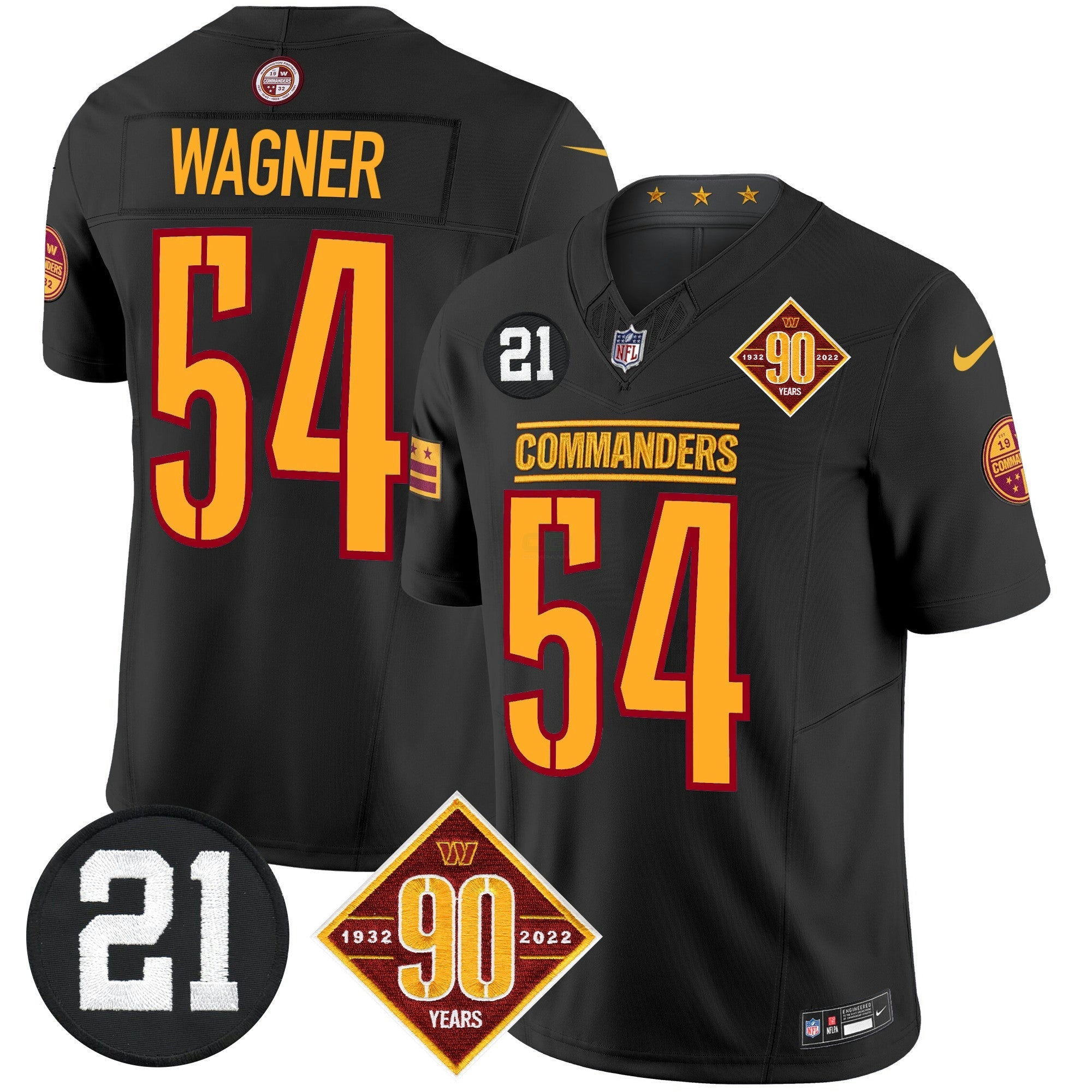 Camisa NFL Men’s Washington 90th & Sean Taylor Patch Vapor Limited Jersey