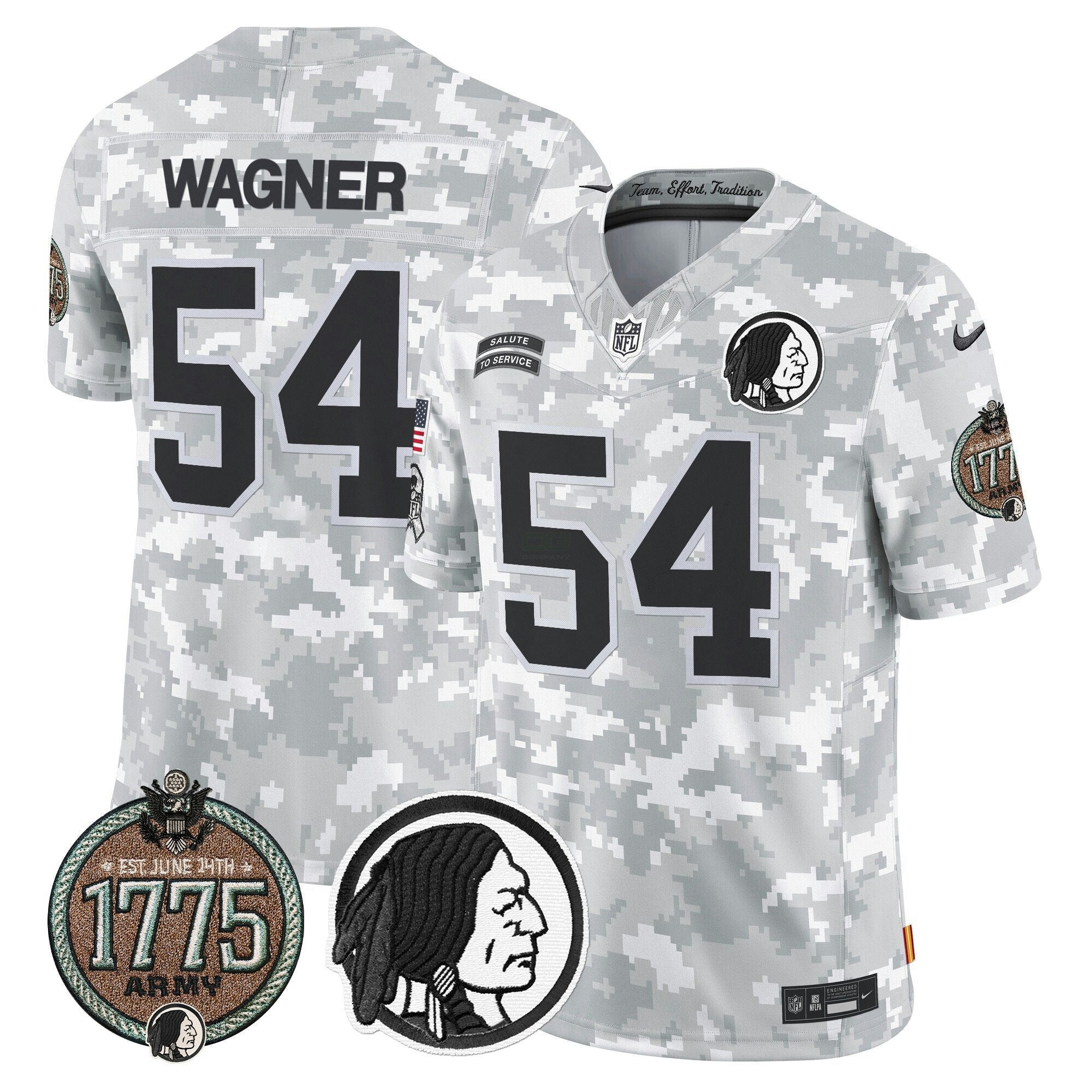 Camisa NFL Men’s Washington Redskins 2024 Salute to Service Establishment Year Patch Vapor Limited Jersey