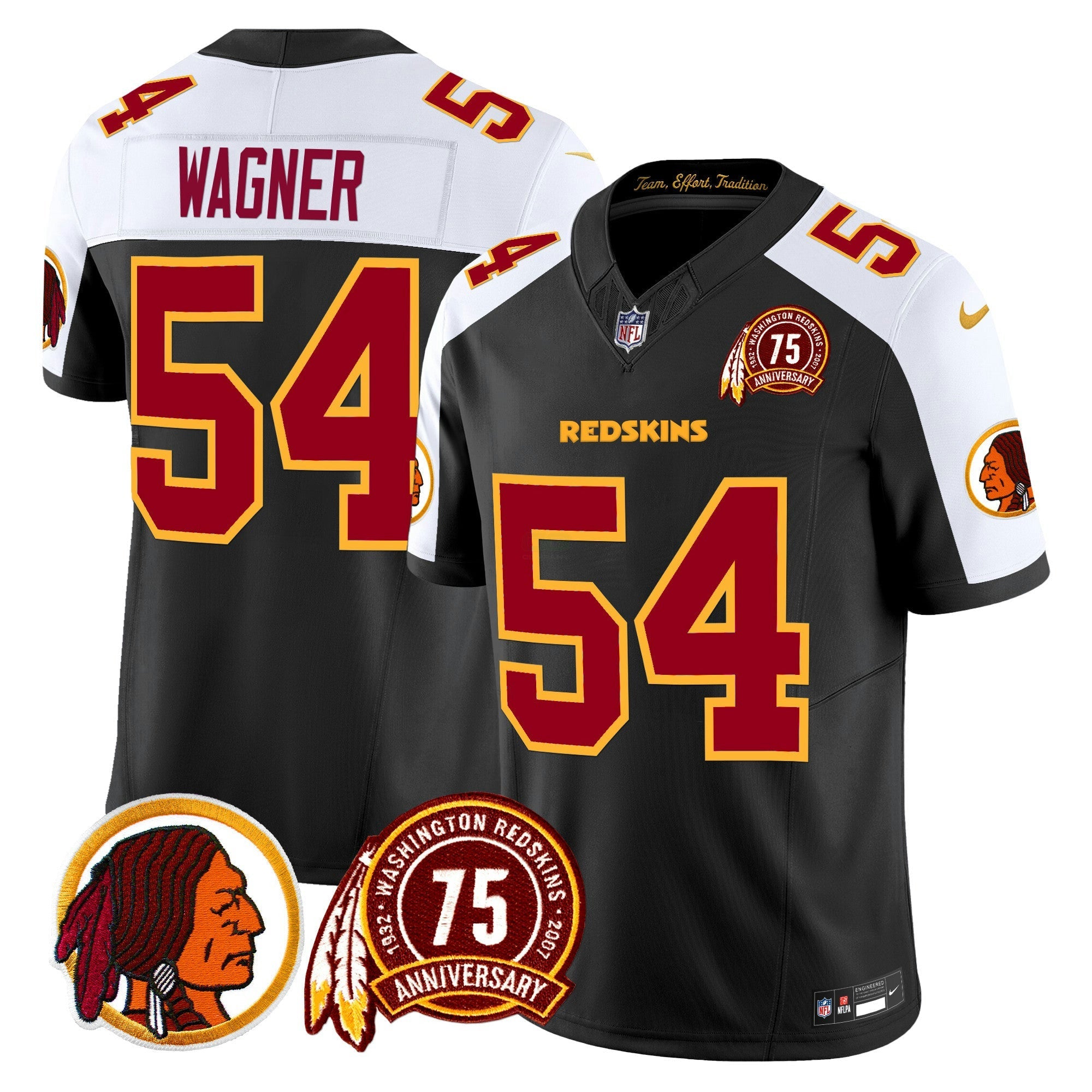Camisa NFL Men’s Washington Redskins 75th Patch Vapor Limited Jersey