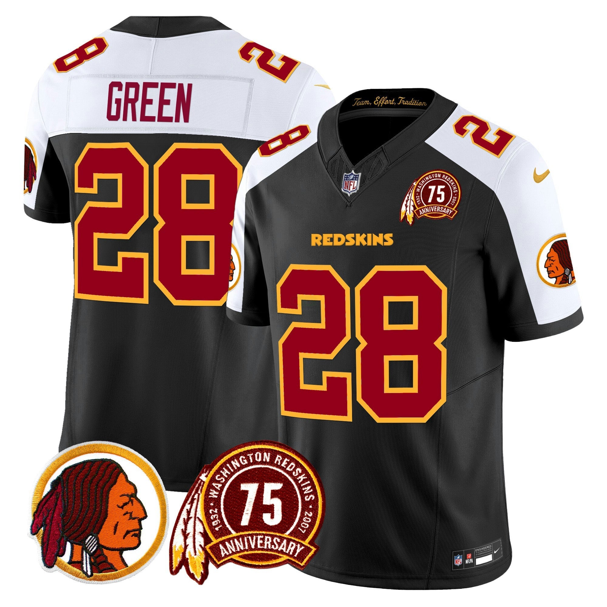 Camisa NFL Men’s Washington Redskins 75th Patch Vapor Limited Jersey