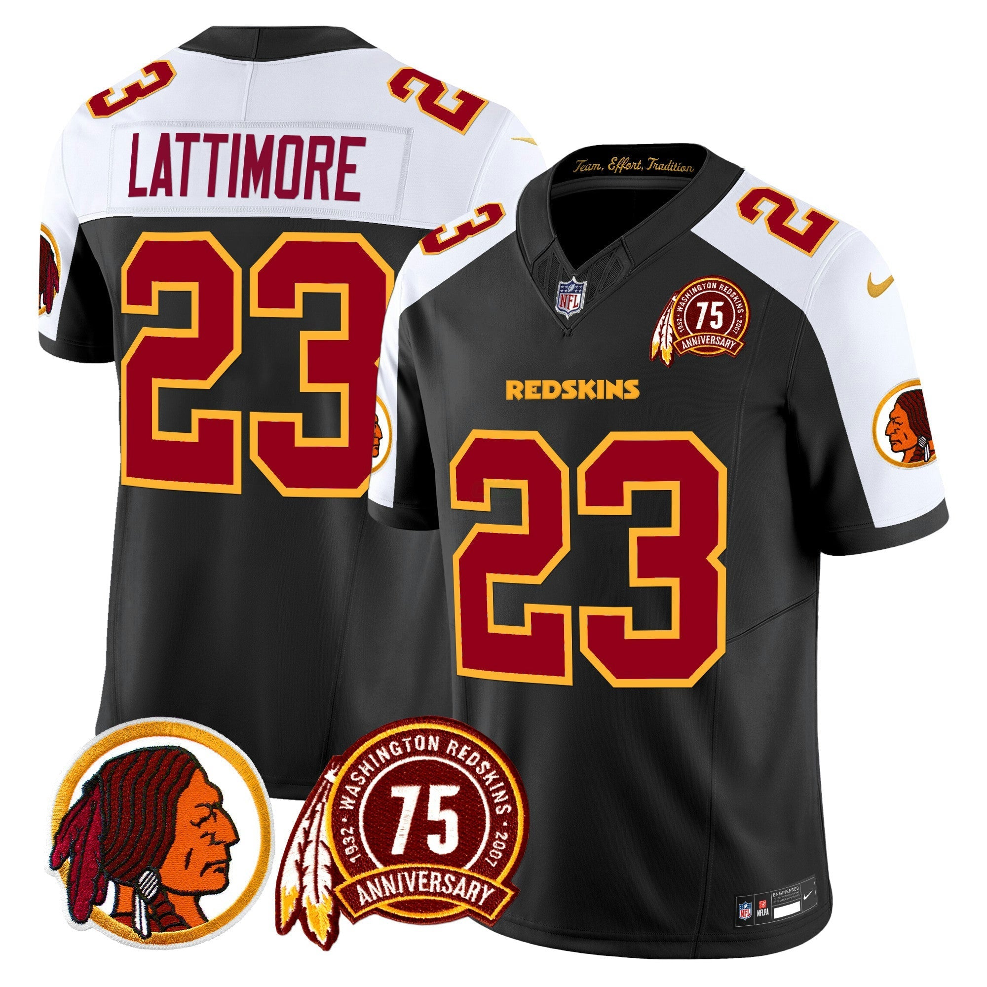 Camisa NFL Men’s Washington Redskins 75th Patch Vapor Limited Jersey