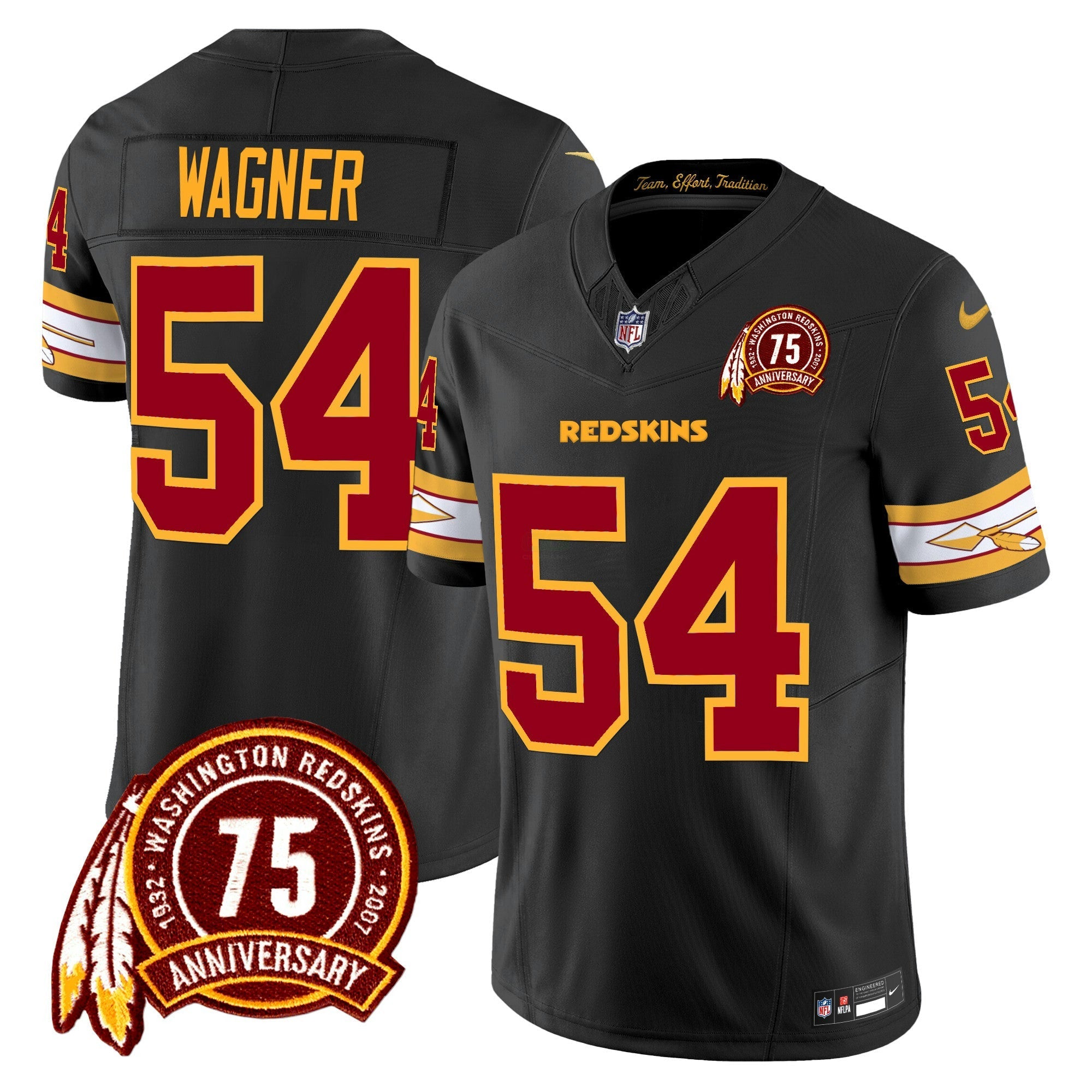 Camisa NFL Men’s Washington Redskins 75th Patch Vapor Limited Jersey