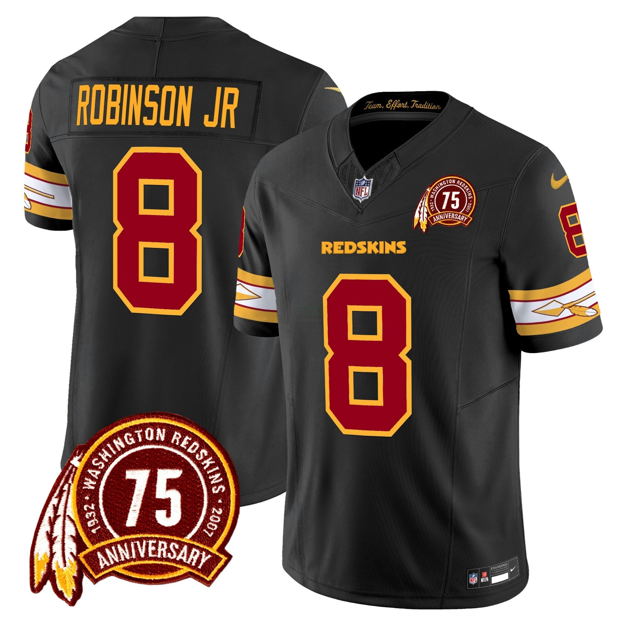 Camisa NFL Men’s Washington Redskins 75th Patch Vapor Limited Jersey