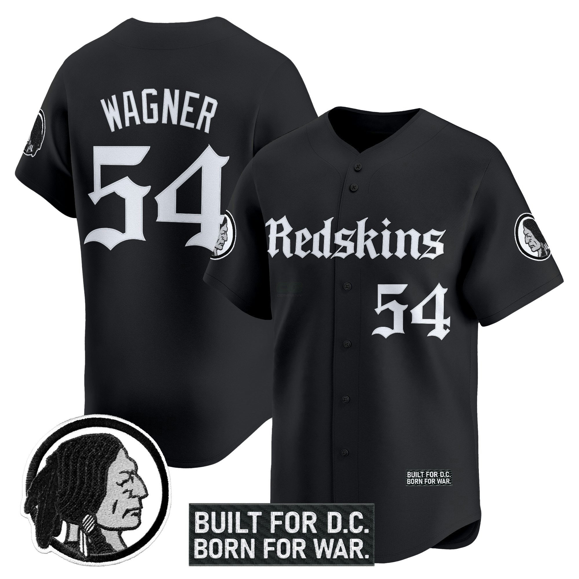 Camisa NFL Men’s Washington Redskins ‘Gothic Capital Edition’ Vapor Jersey