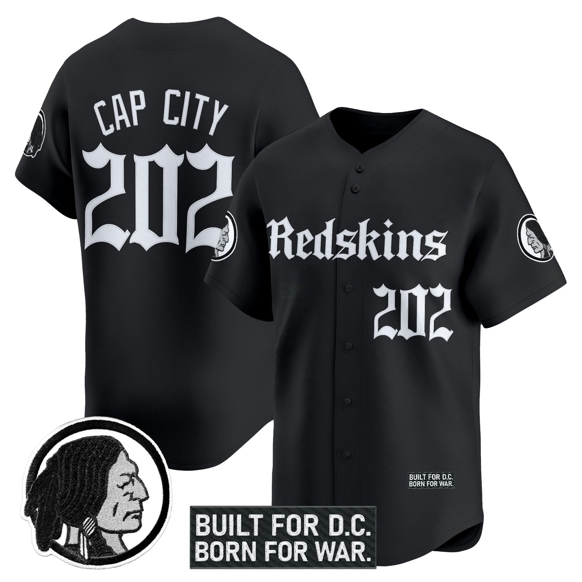 Camisa NFL Men’s Washington Redskins ‘Gothic Capital Edition’ Vapor Jersey