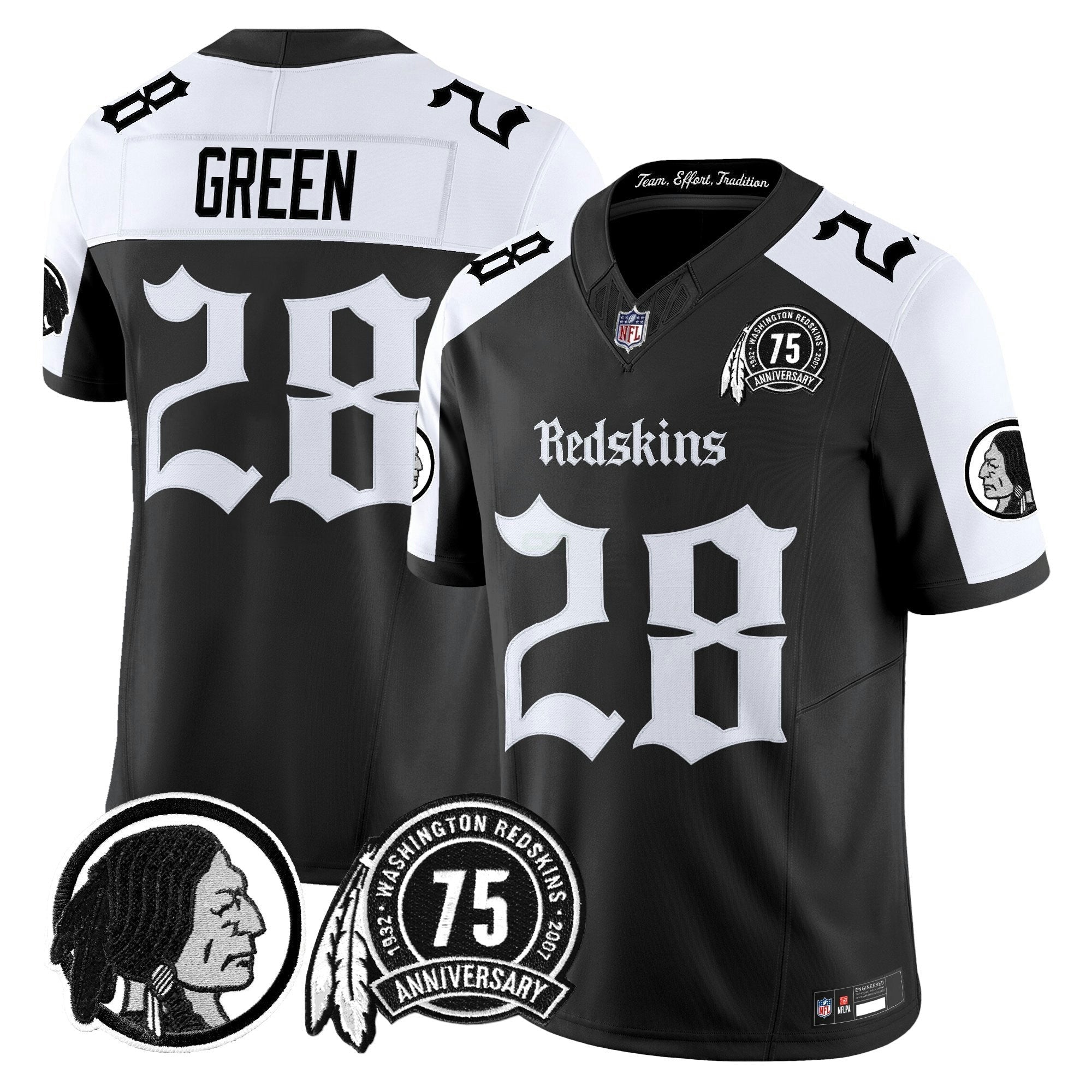 Camisa NFL Men’s Washington Redskins ‘Gothic Capital Edition’ Vapor Limited Jersey