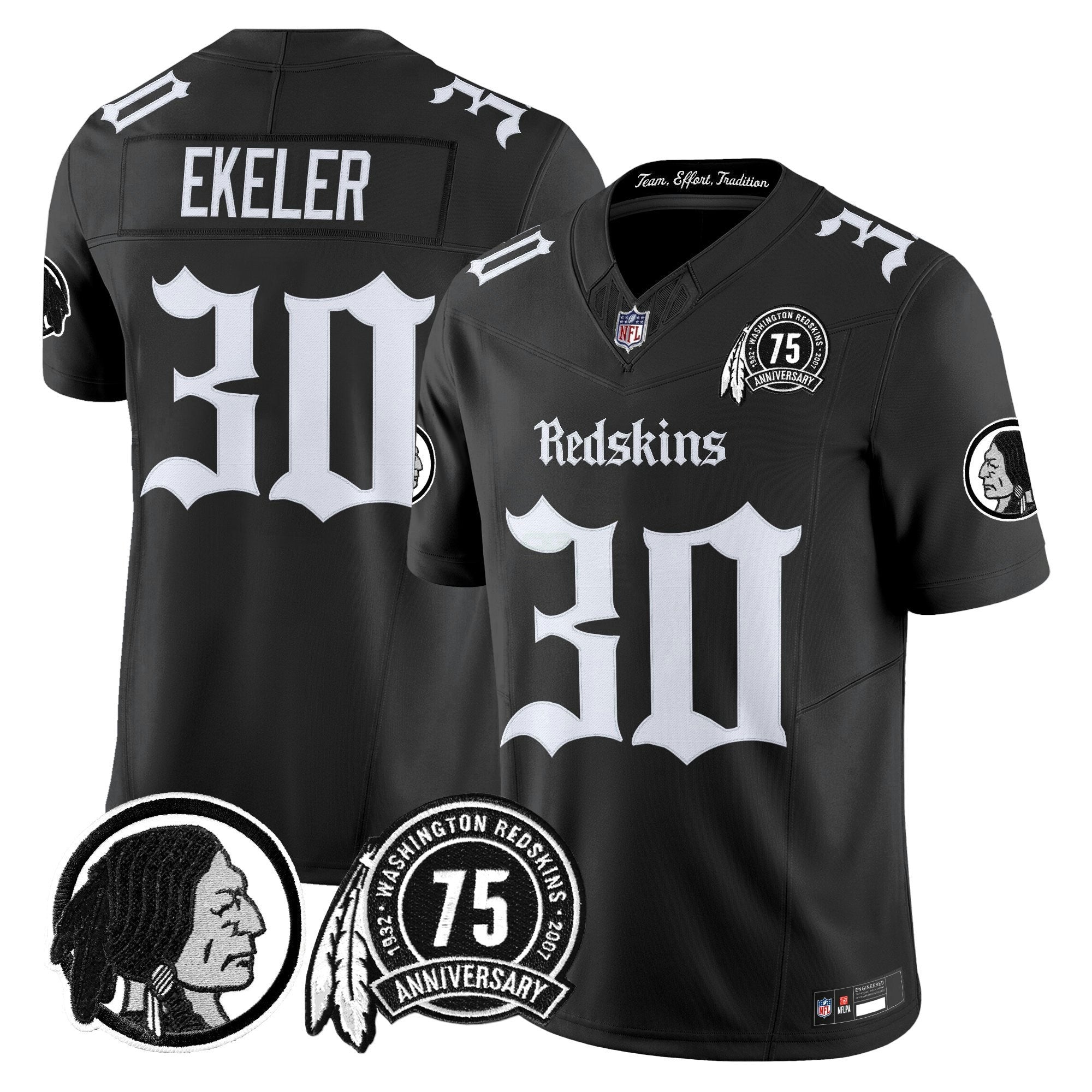 Camisa NFL Men’s Washington Redskins ‘Gothic Capital Edition’ Vapor Limited Jersey