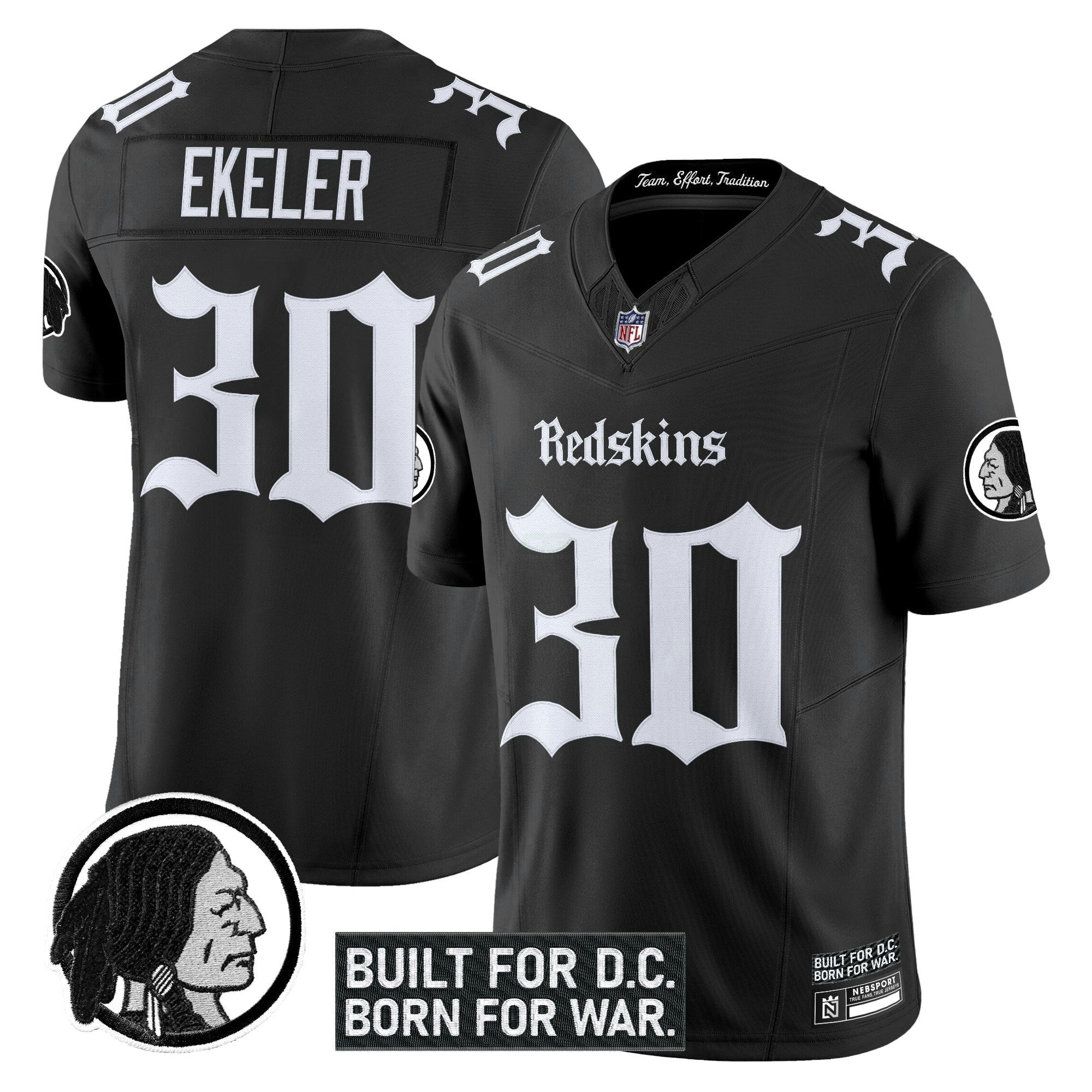 Camisa NFL Men’s Washington Redskins ‘Gothic Capital Edition’ Vapor Limited Jersey V2