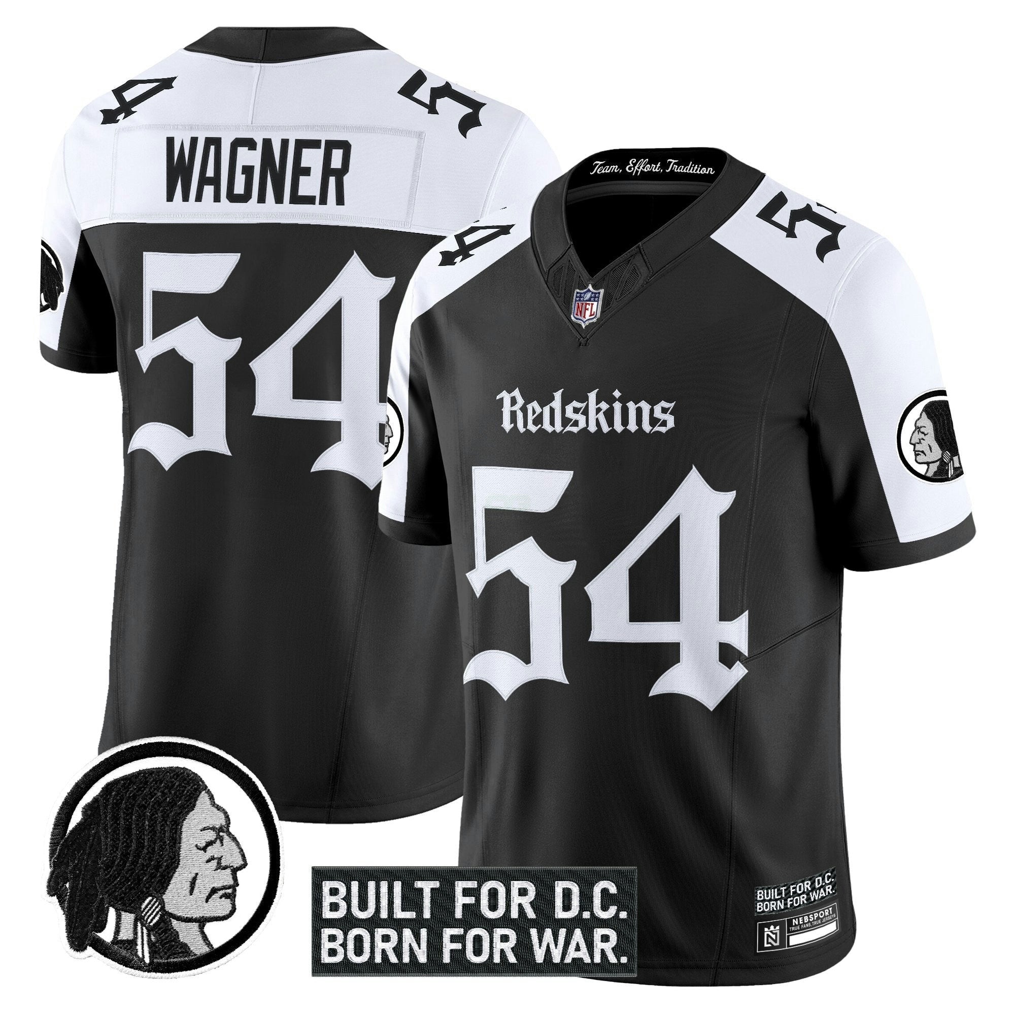 Camisa NFL Men’s Washington Redskins ‘Gothic Capital Edition’ Vapor Limited Jersey V2