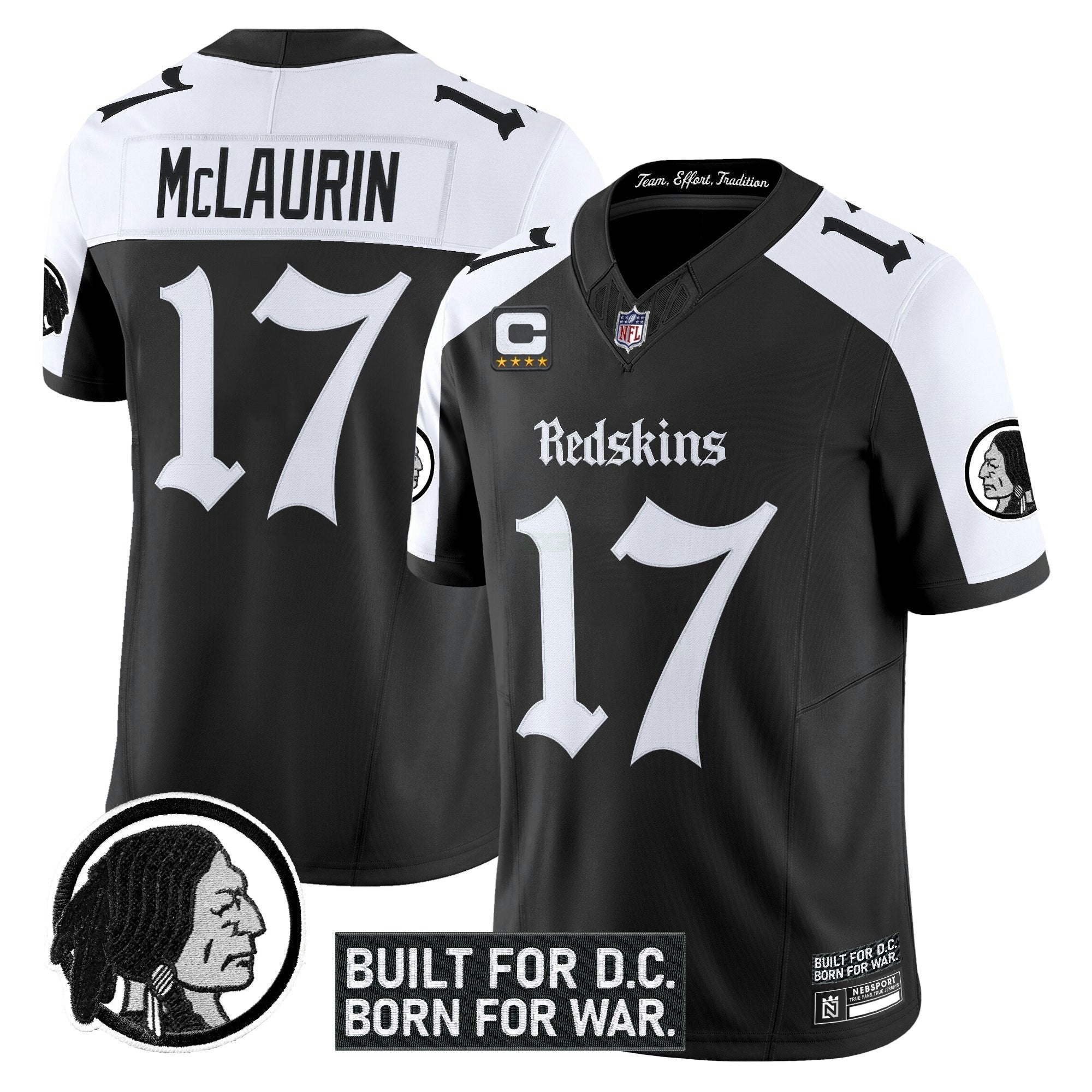 Camisa NFL Men’s Washington Redskins ‘Gothic Capital Edition’ Vapor Limited Jersey V2