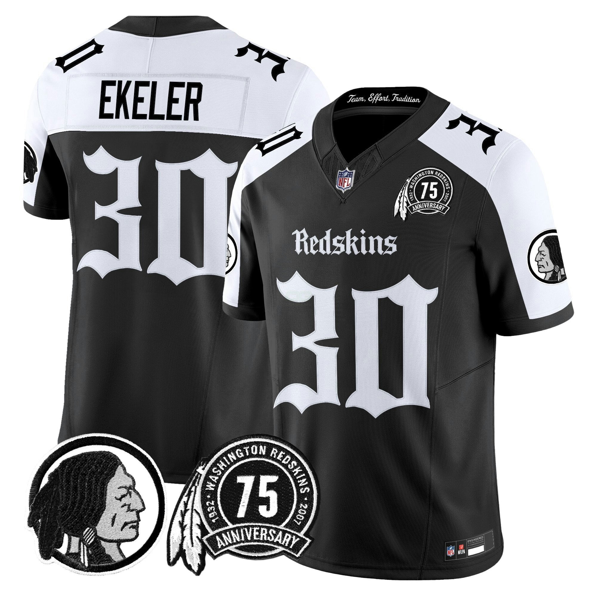 Camisa NFL Men’s Washington Redskins ‘Gothic Capital Edition’ Vapor Limited Jersey