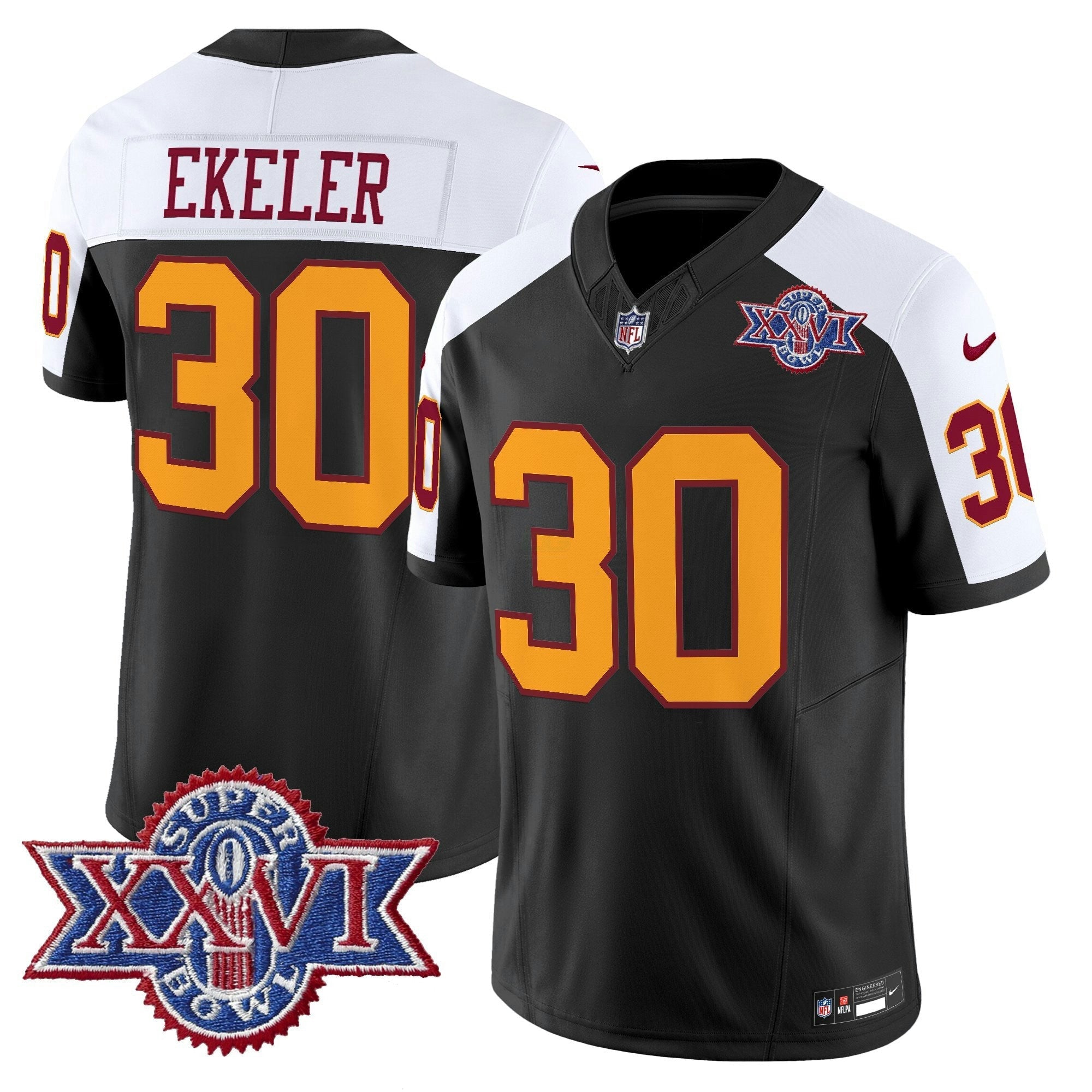 Camisa NFL Men’s Washington Redskins Throwback 1992 Super Bowl XXVI Patch Vapor Limited Jersey