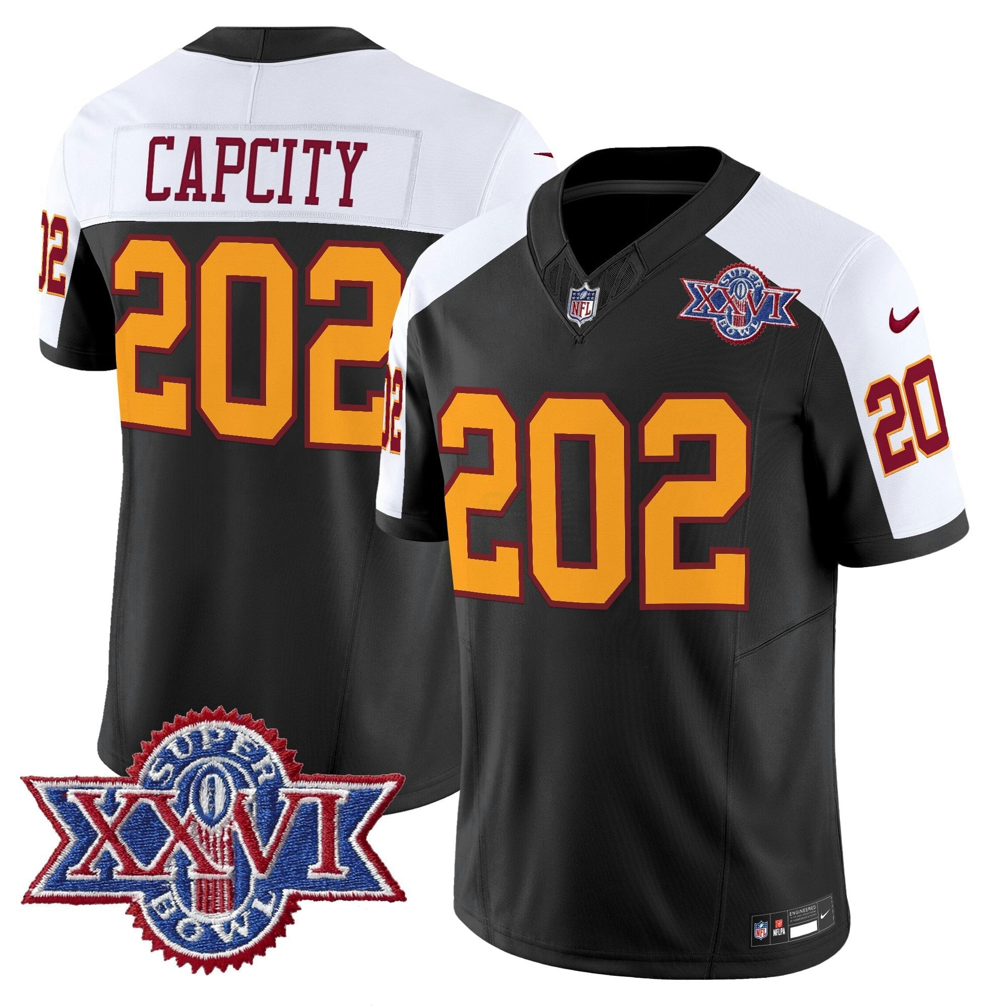 Camisa NFL Men’s Washington Redskins Throwback 1992 Super Bowl XXVI Patch Vapor Limited Jersey