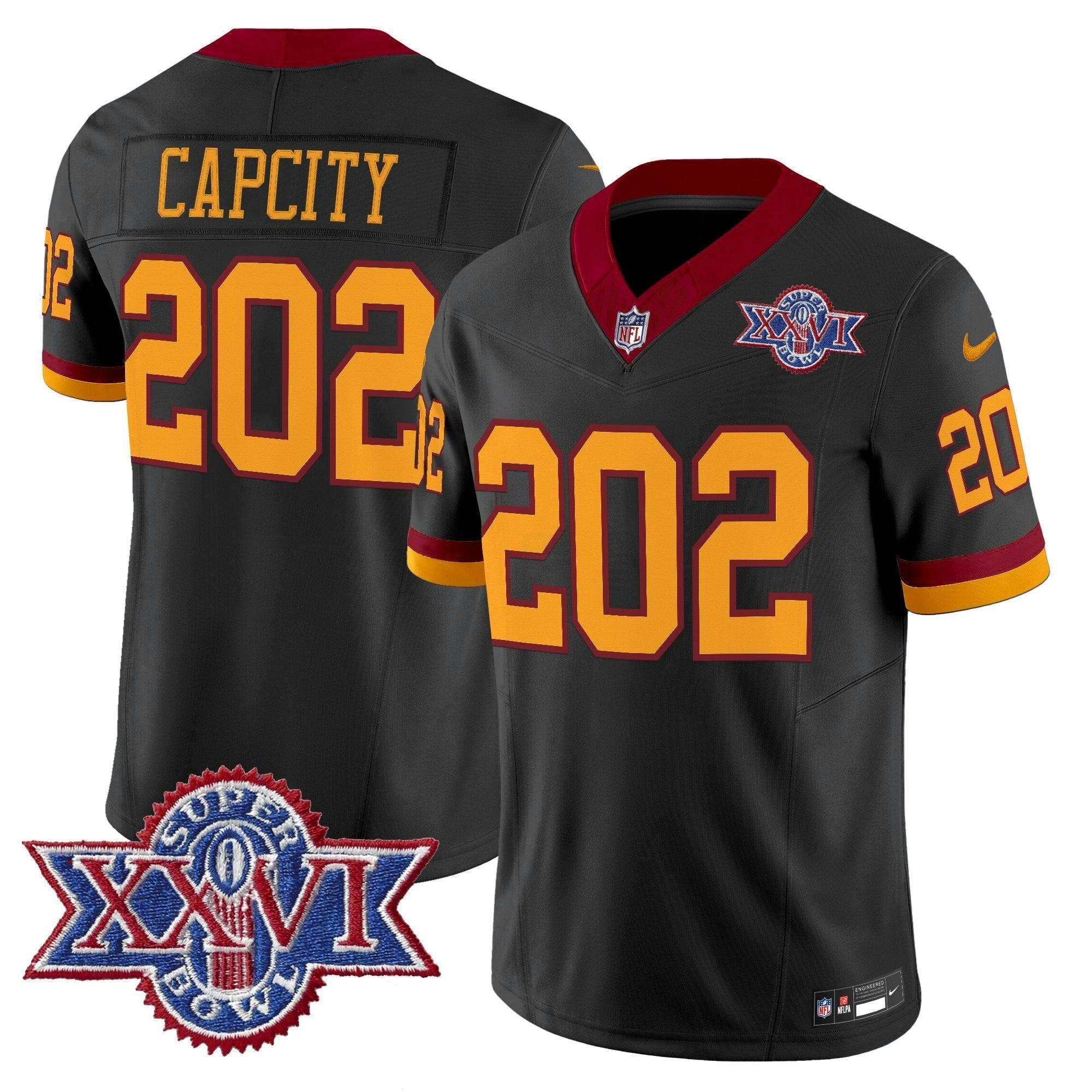 Camisa NFL Men’s Washington Redskins Throwback 1992 Super Bowl XXVI Patch Vapor Limited Jersey