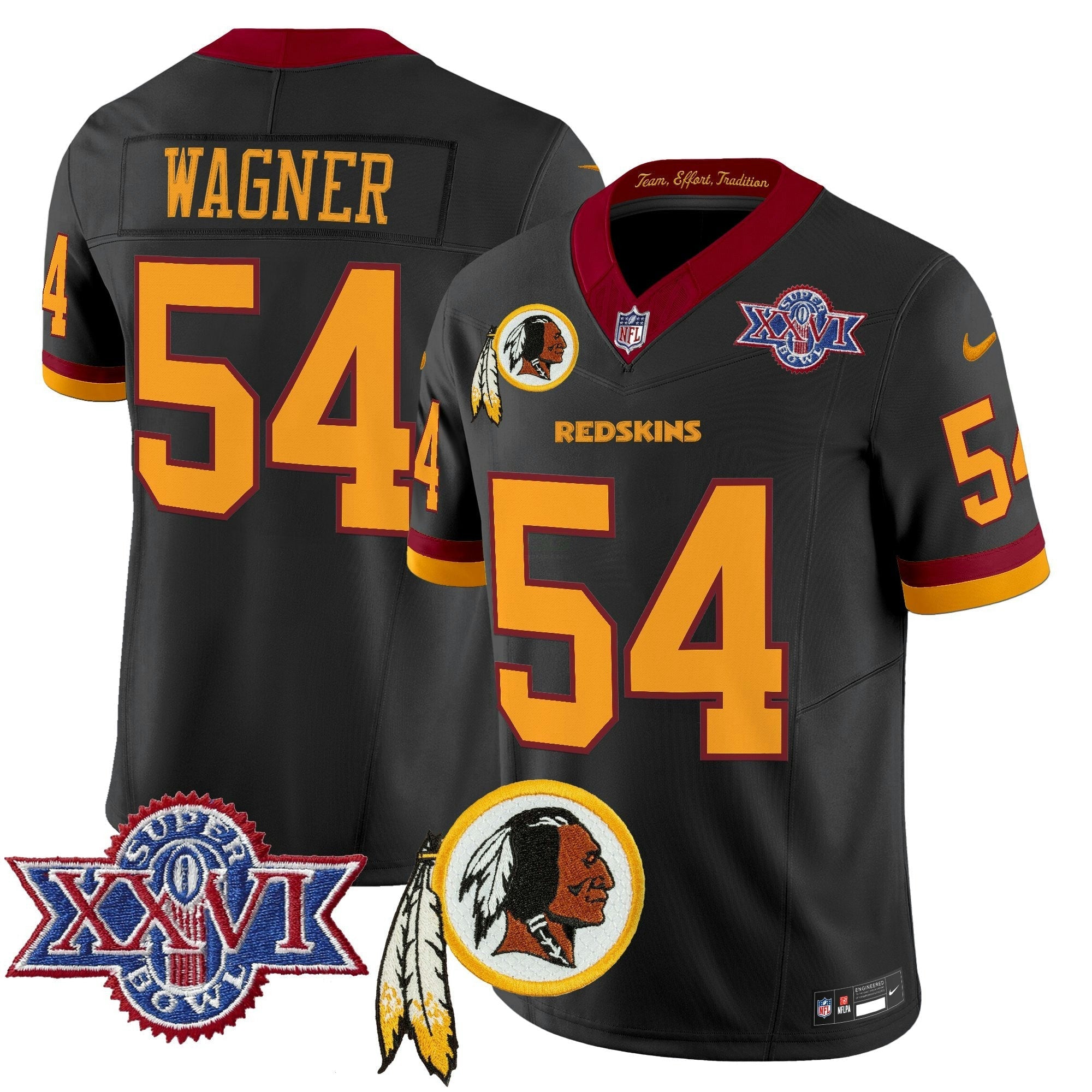 Camisa NFL Men’s Washington Redskins Throwback 1992 Super Bowl XXVI Patch Vapor Limited Jersey V3
