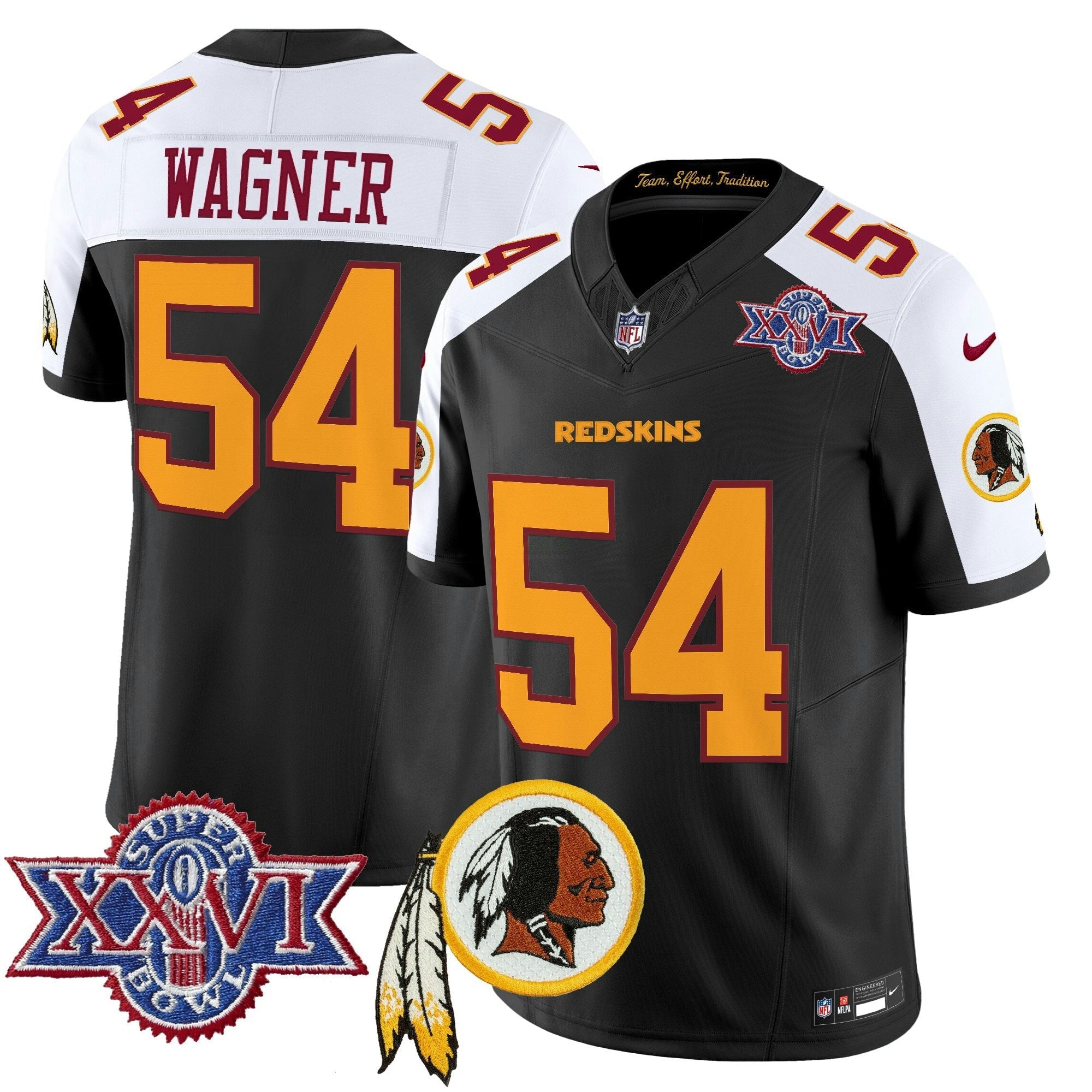 Camisa NFL Men’s Washington Redskins Throwback 1992 Super Bowl XXVI Patch Vapor Limited Jersey V3