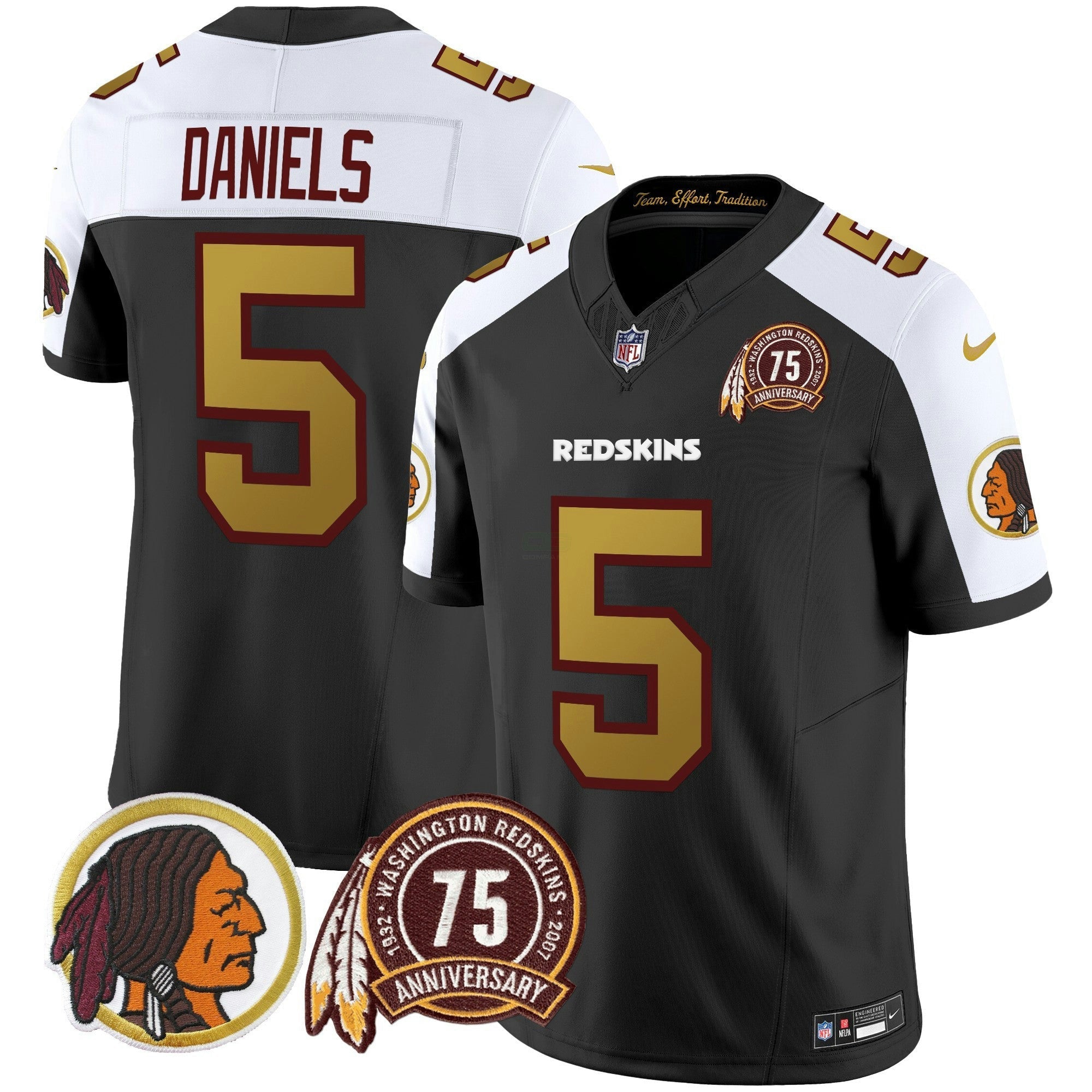 Camisa NFL Men’s Washington Redskins Throwback 75th Patch Vapor Limited Jersey