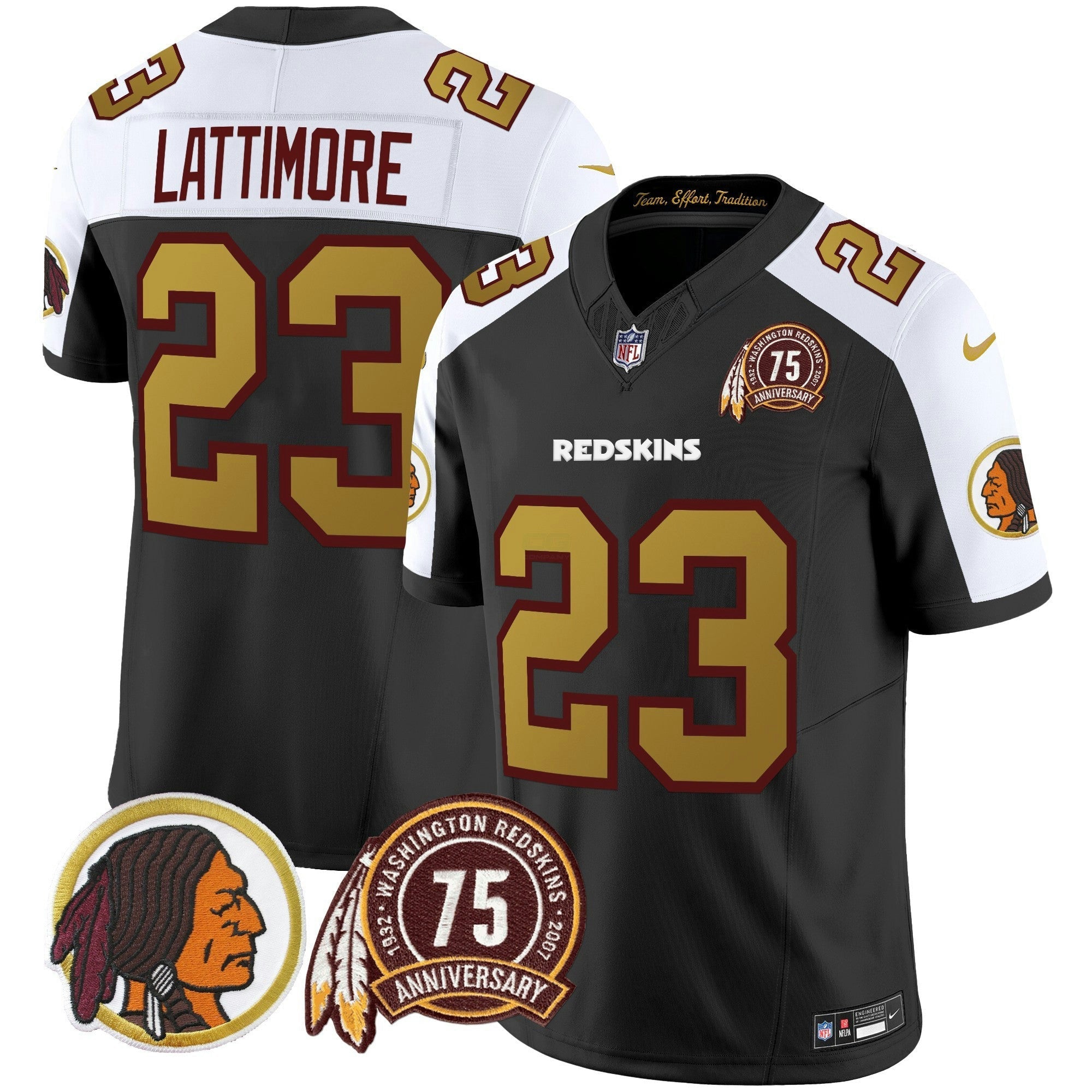 Camisa NFL Men’s Washington Redskins Throwback 75th Patch Vapor Limited Jersey