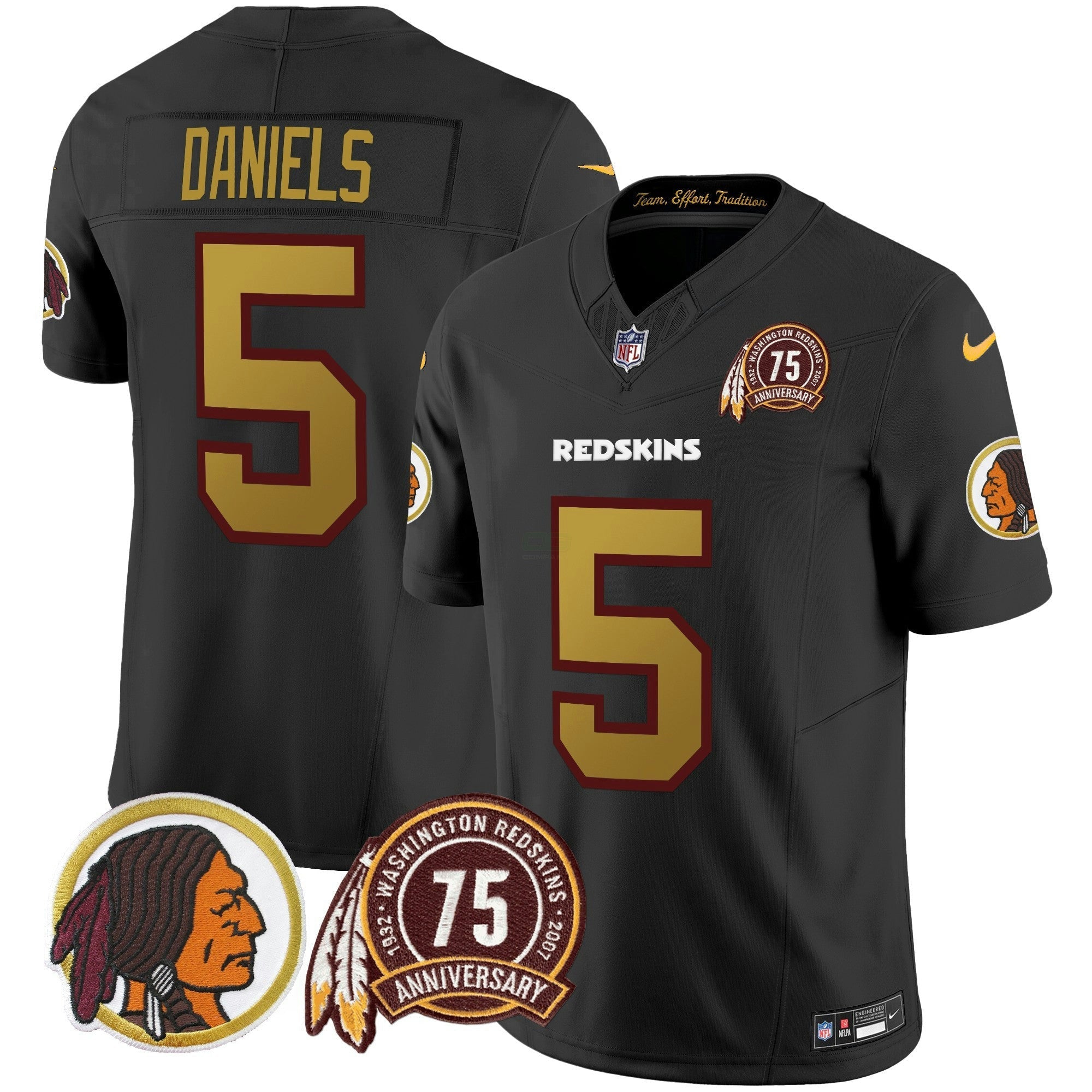 Camisa NFL Men’s Washington Redskins Throwback 75th Patch Vapor Limited Jersey
