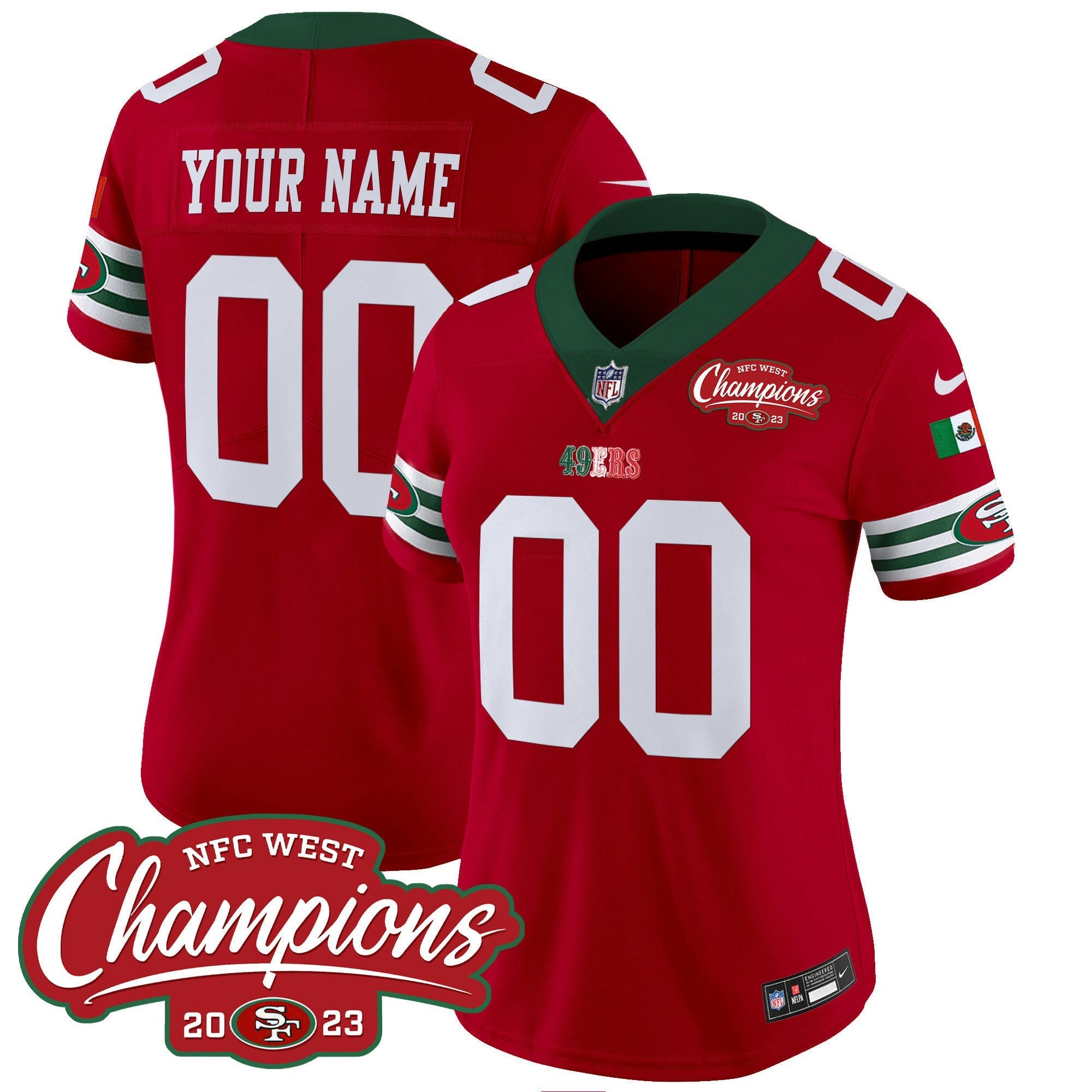 Camisa NFL Mexico 2023 NFC West Champions Patch Vapor Jersey