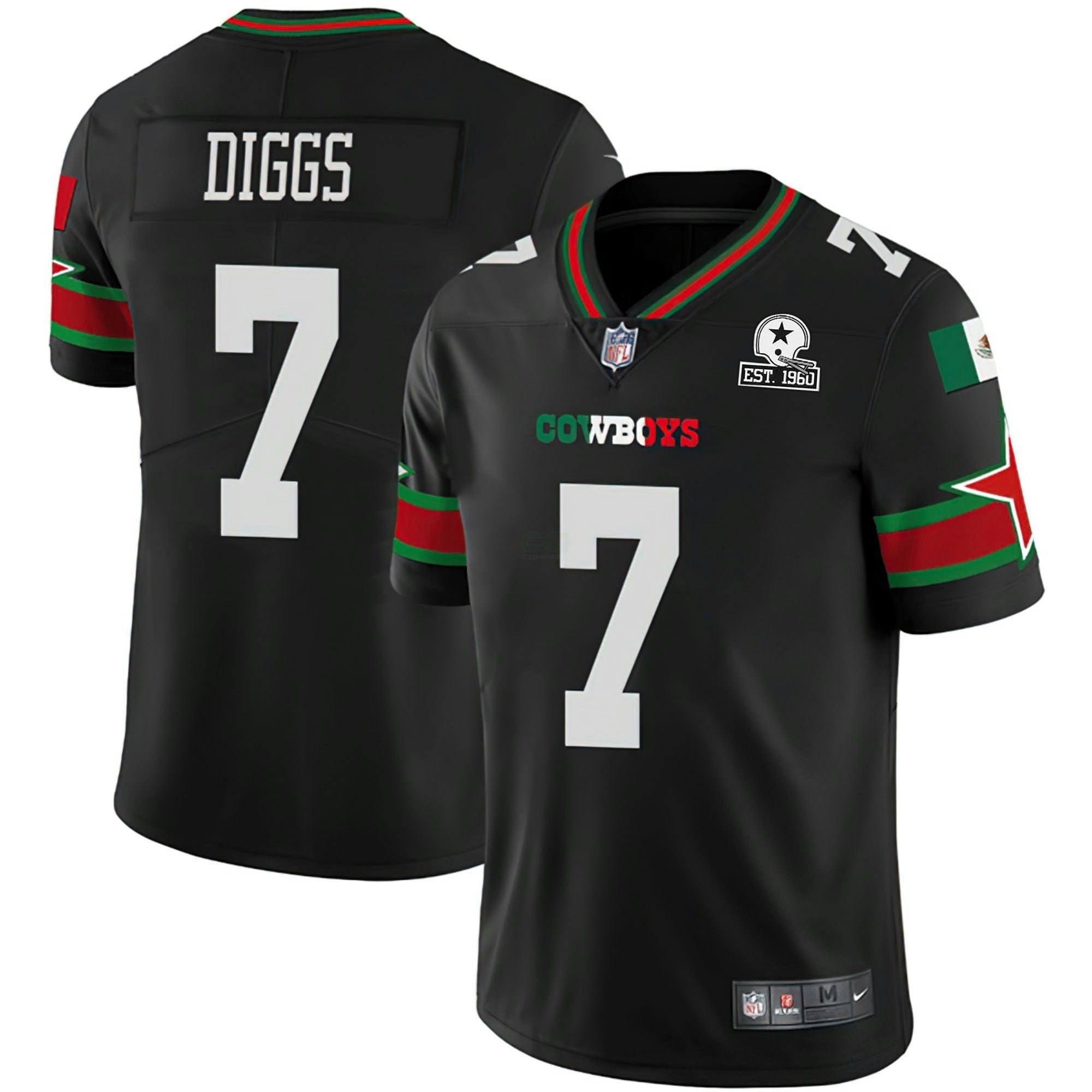 Camisa NFL Mexico Est 1960 Patch Vapor Jersey