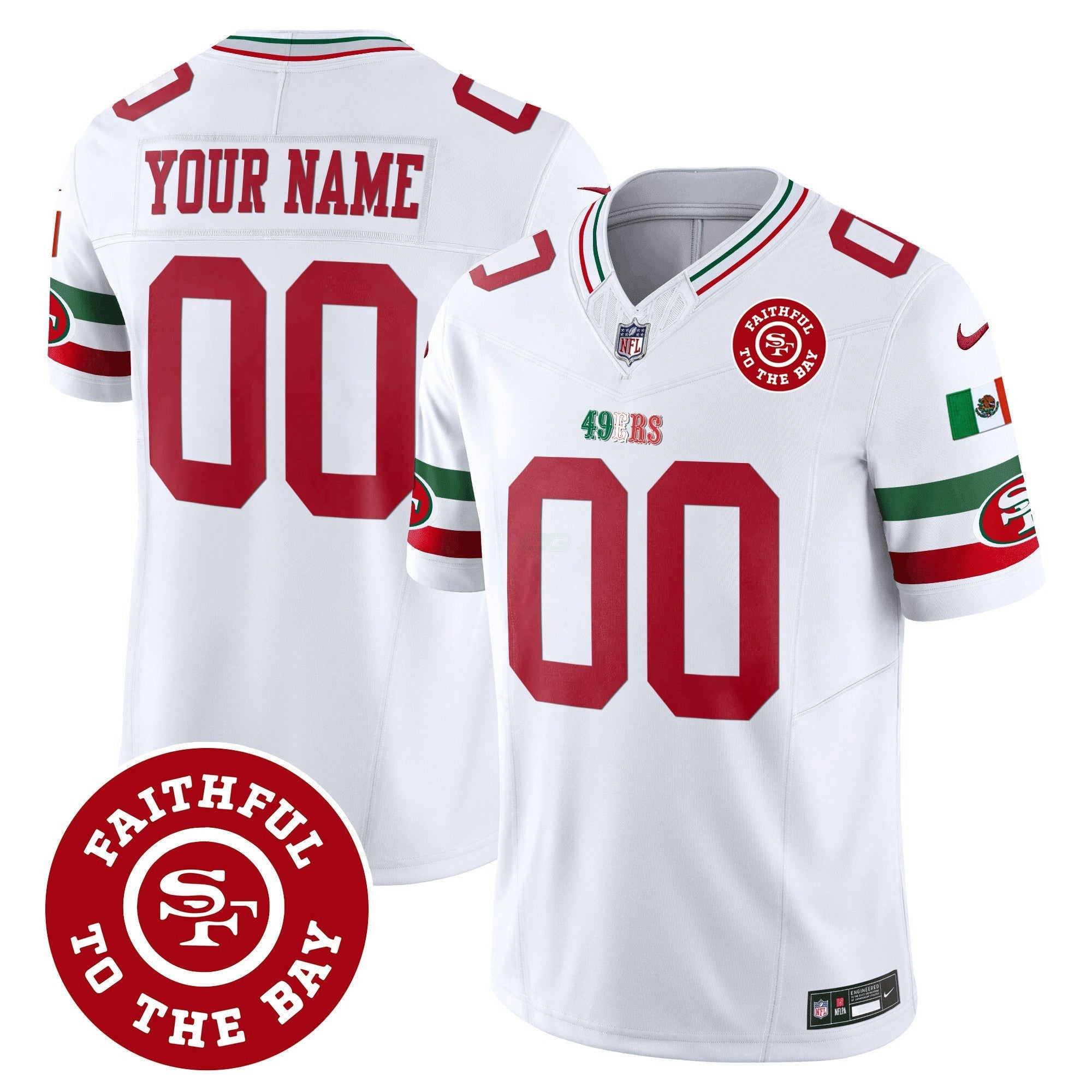 Camisa NFL Mexico Faithful To The Bay Patch Vapor Jersey
