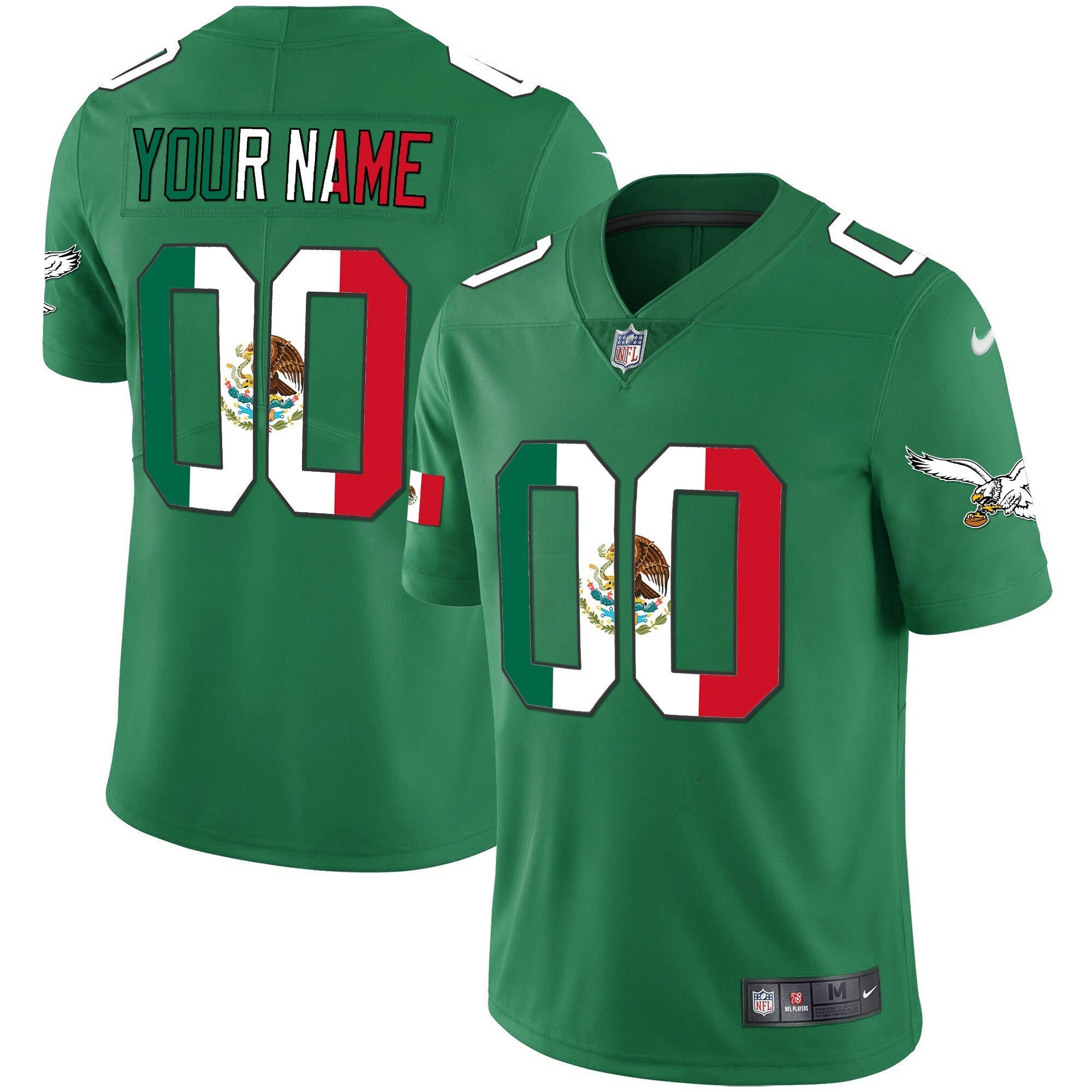Camisa NFL Mexico Gold & Kelly Vapor Jersey