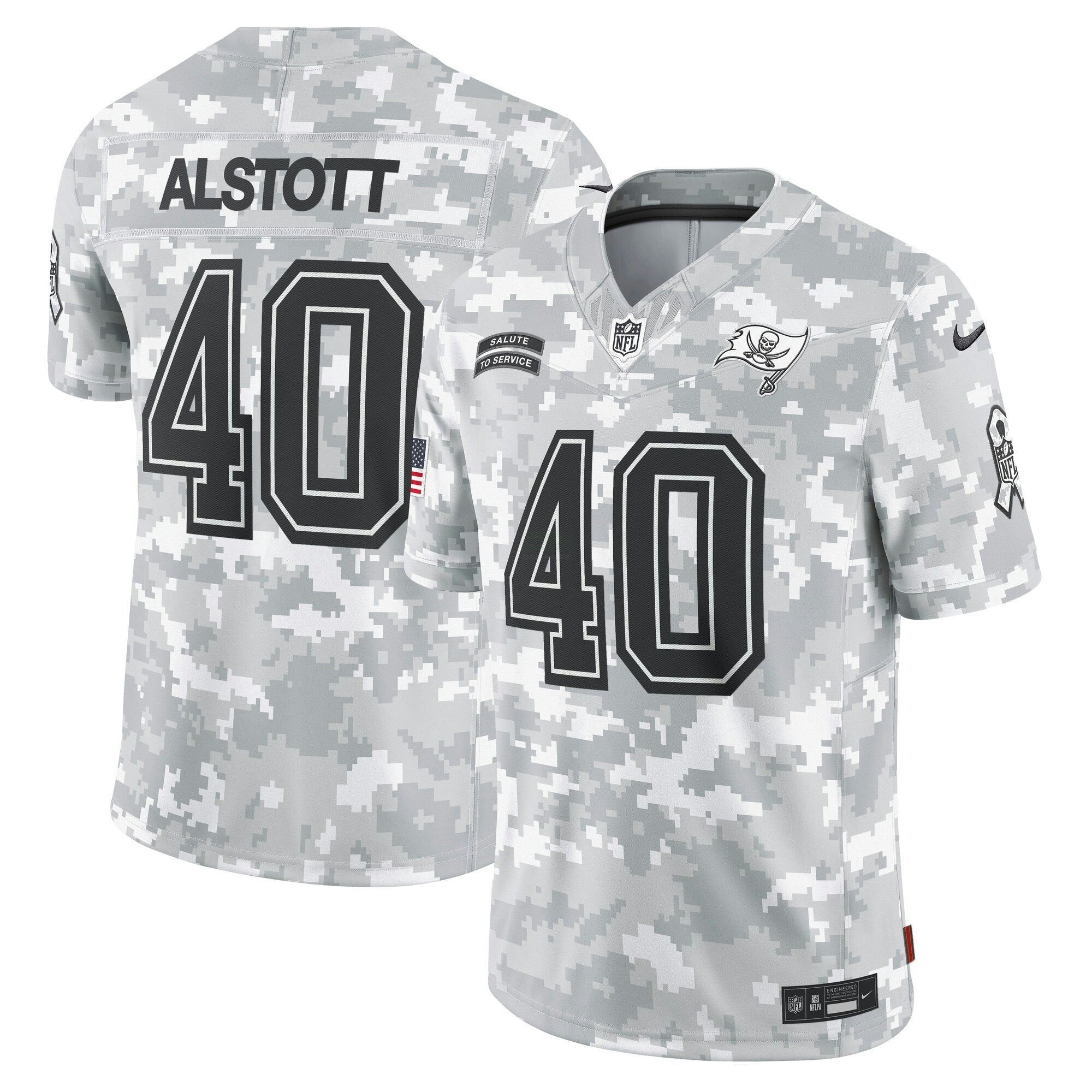 Camisa NFL Mike Alstott Tampa Bay 2024 Salute to Service Vapor Limited Jersey – Arctic Camo - Arctic Camuflada