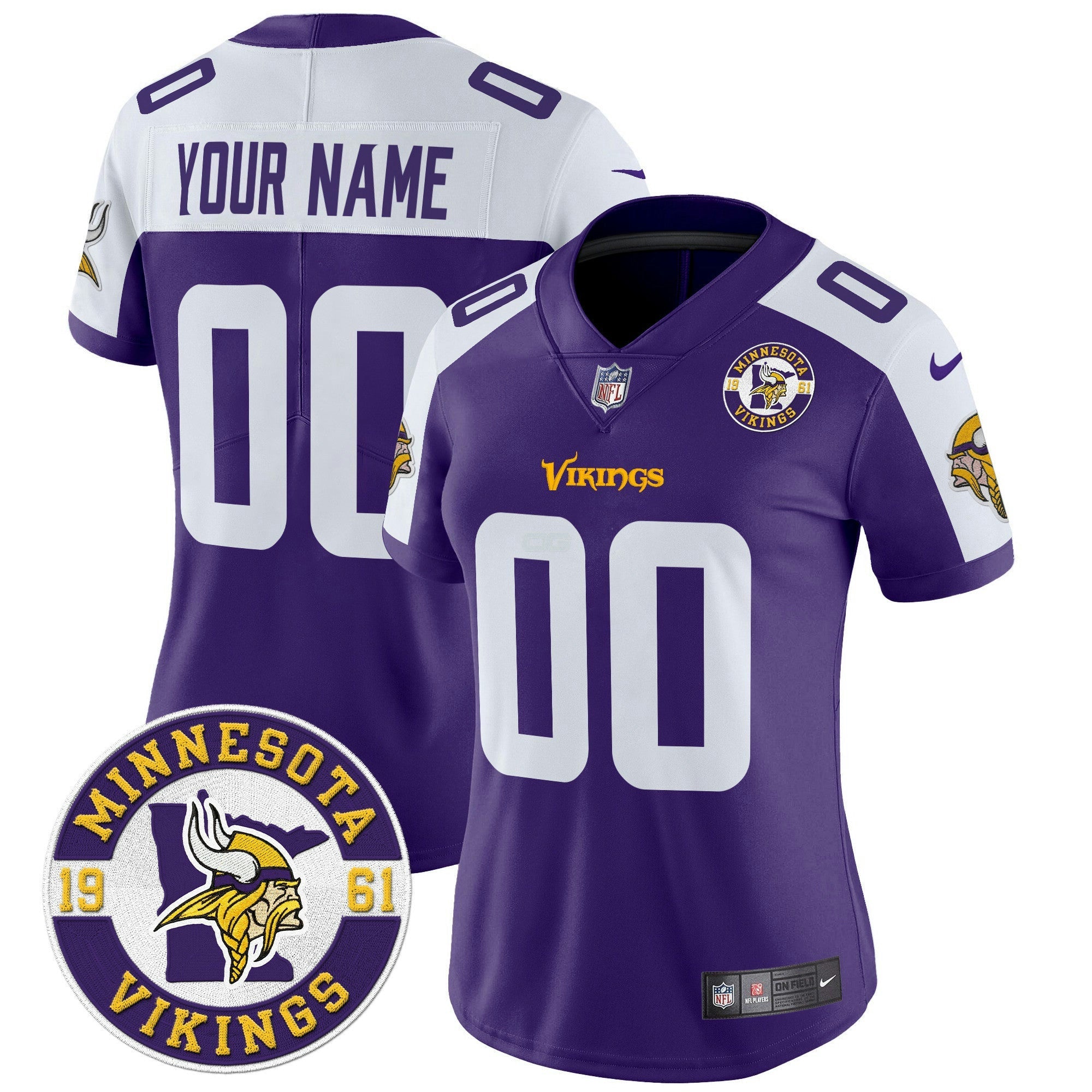 Camisa NFL Minnesota 2024 Vapor Limited Jersey V2 – Est. 1961 Patch