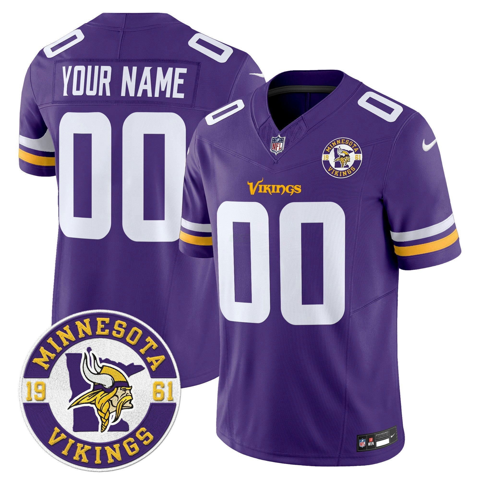Camisa NFL Minnesota 2024 Vapor Limited Jersey V2 – Est. 1961 Patch