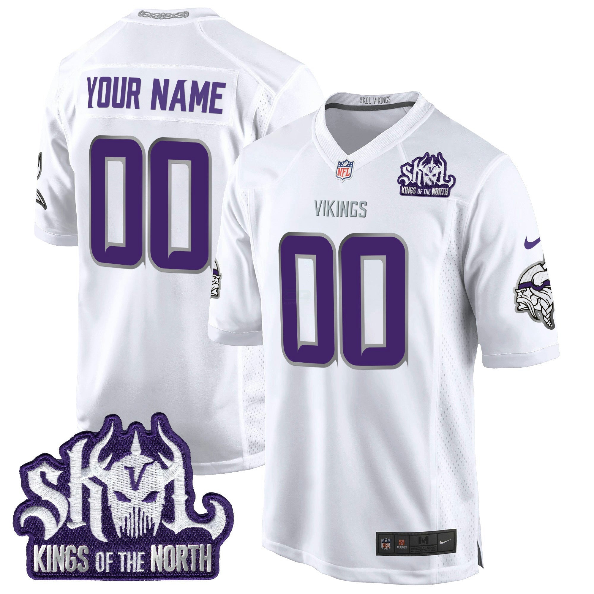 Camisa NFL Minnesota 2024 Winter Warrior Skol Patch Game Jersey
