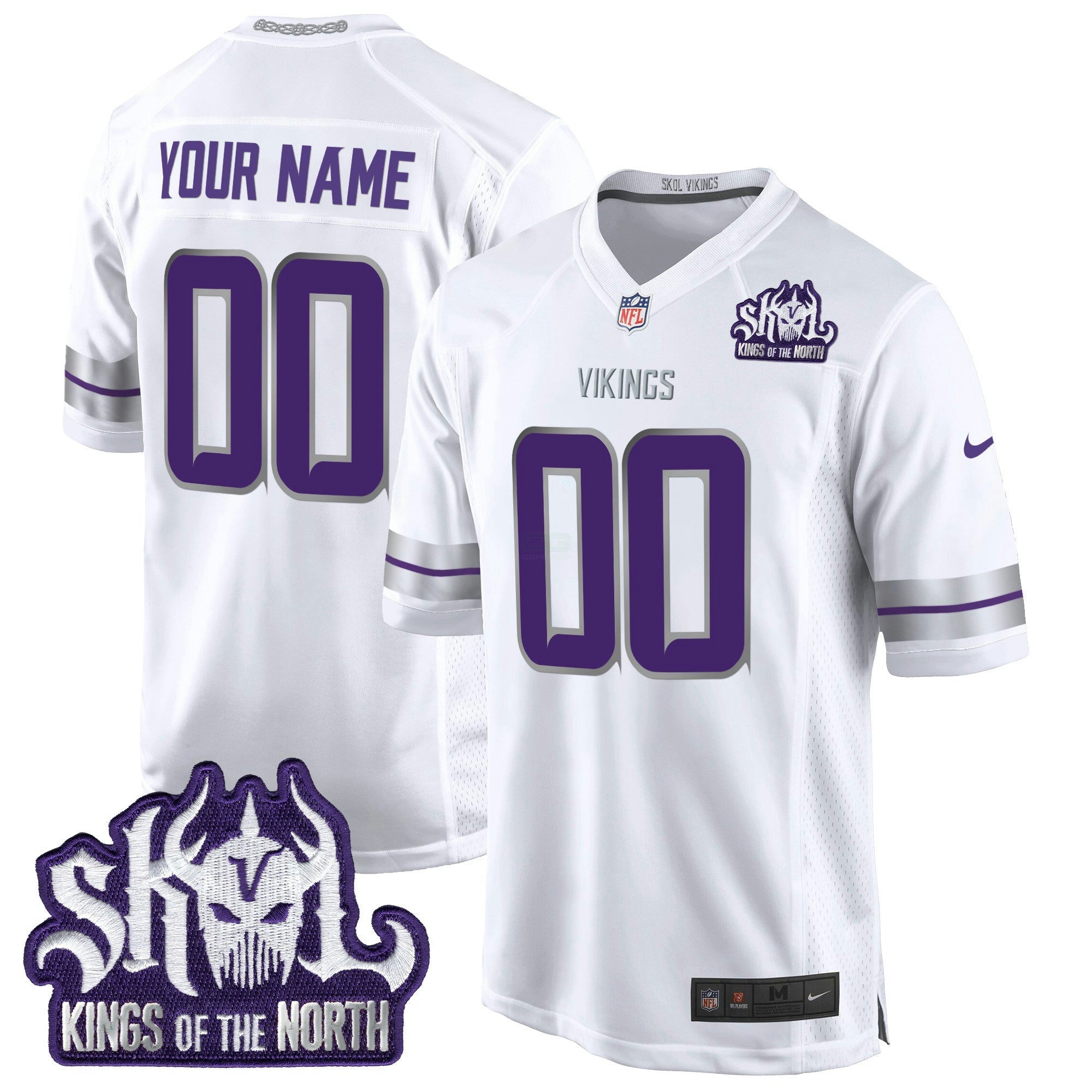 Camisa NFL Minnesota 2024 Winter Warrior Skol Patch Game Jersey