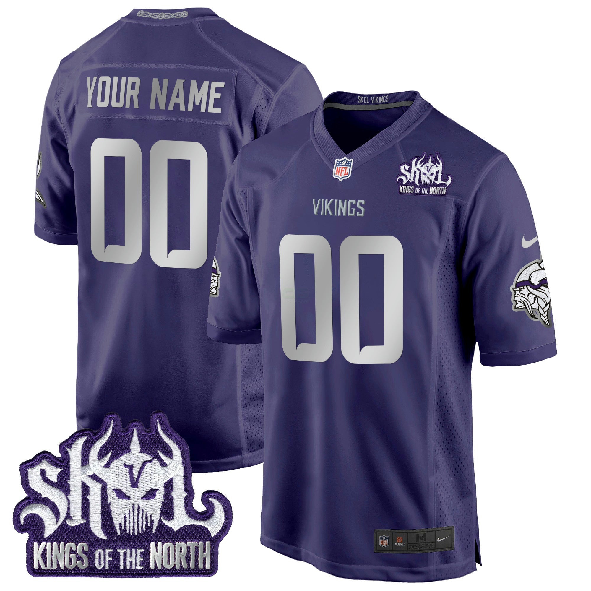 Camisa NFL Minnesota 2024 Winter Warrior Skol Patch Game Jersey