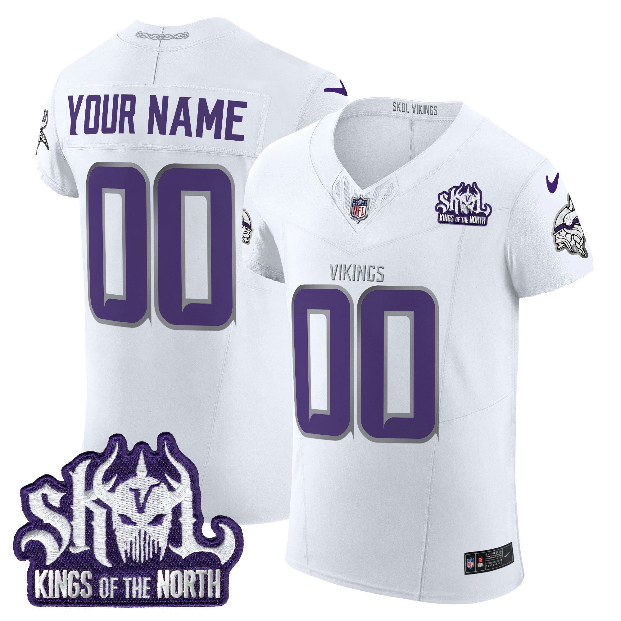 Camisa NFL Minnesota 2024 Winter Warrior Skol Patch Vapor Elite Jersey
