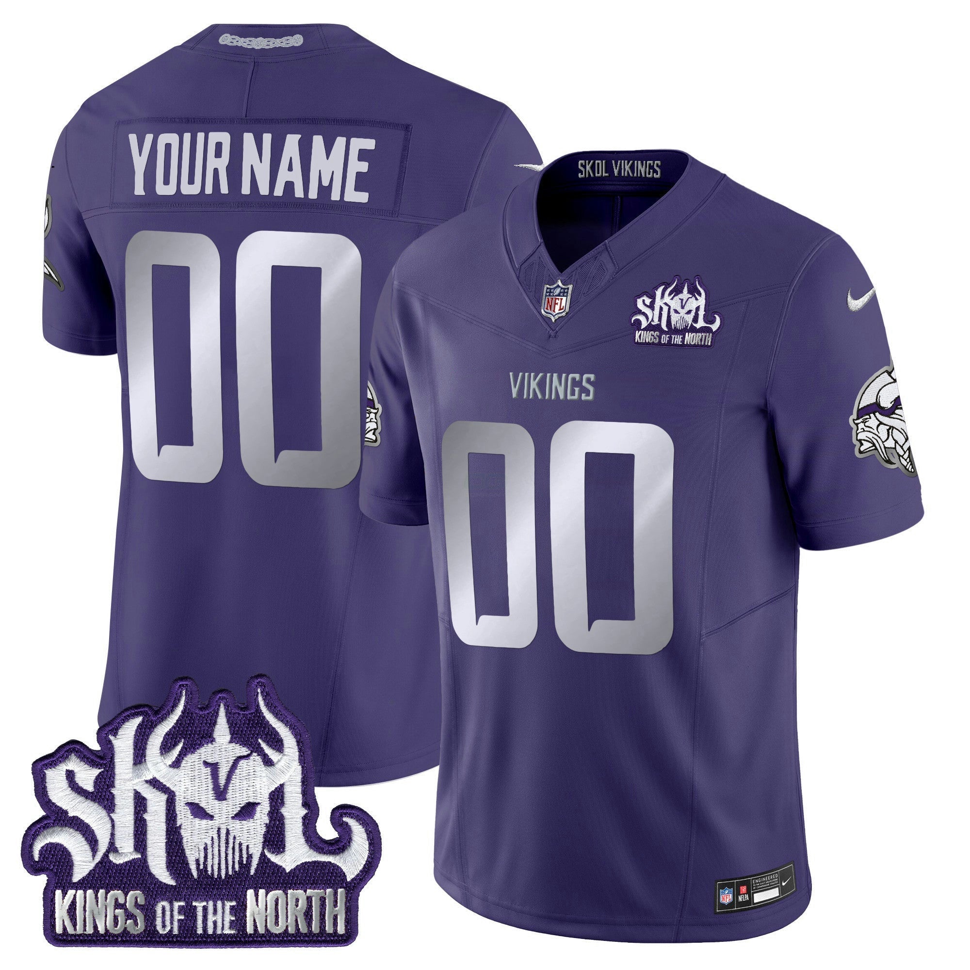 Camisa NFL Minnesota 2025 Winter Warrior Skol Patch Vapor Limited Jersey