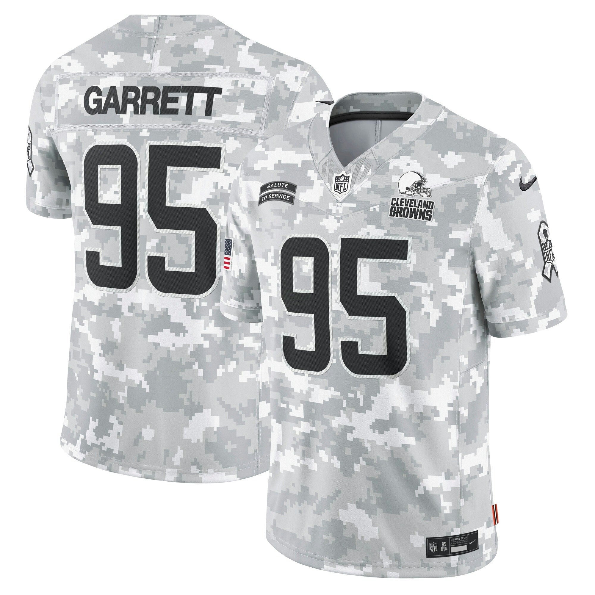 Camisa NFL Myles Garrett Cleveland 2024 Salute to Service Vapor Limited Jersey – Arctic Camo - Arctic Camuflada