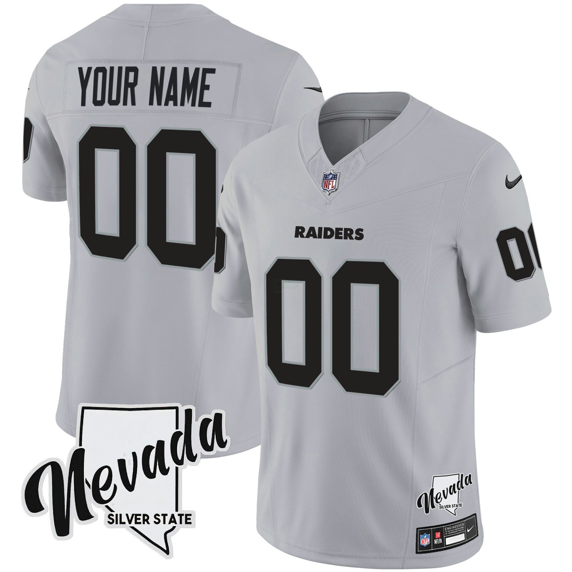 Camisa NFL Nevada Silver State Patch Vapor Jersey