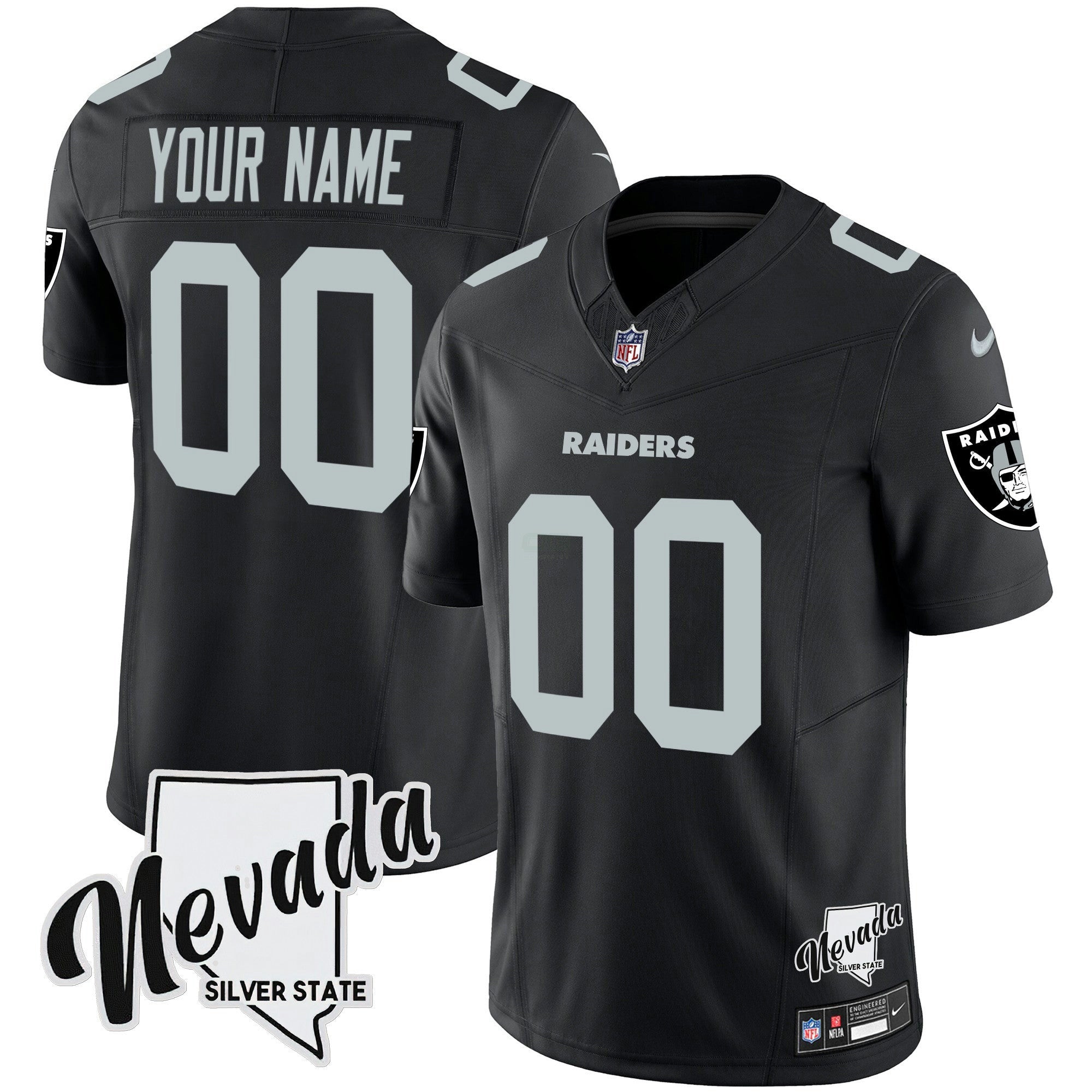 Camisa NFL Nevada Silver State Patch Vapor Jersey V2