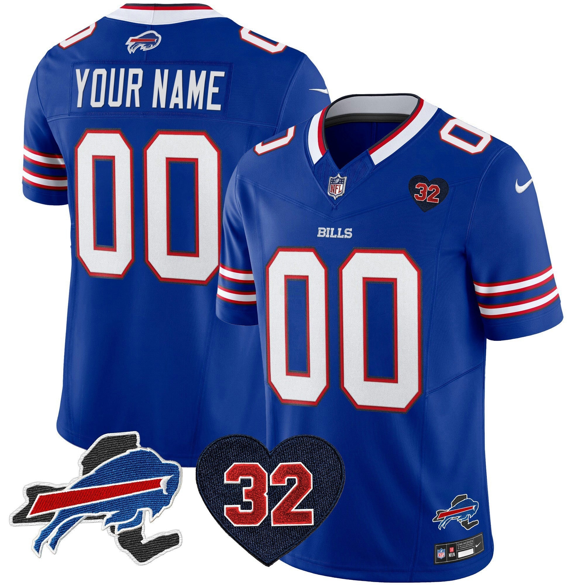 Camisa NFL O.J. Simpson Patch Dourada Vapor Limited Jersey