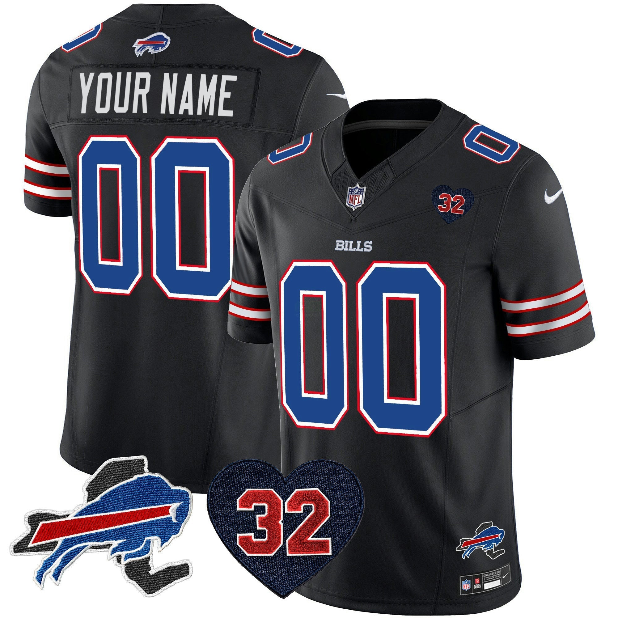 Camisa NFL O.J. Simpson Patch Dourada Vapor Limited Jersey