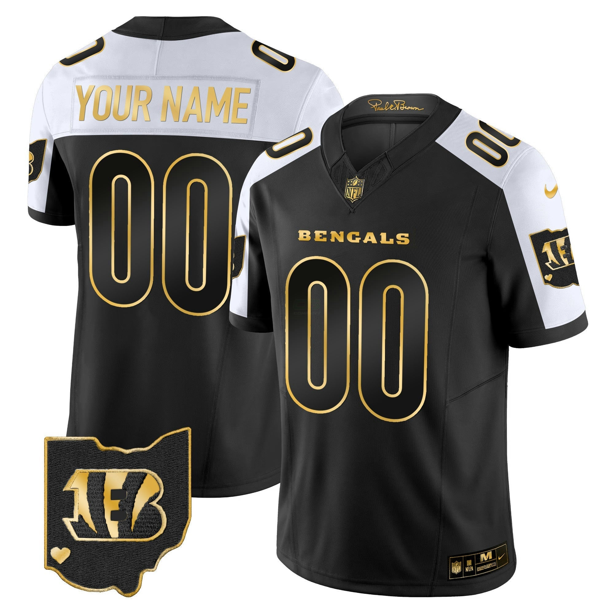 Camisa NFL Ohio Patch Vapor Limited Dourada Jersey
